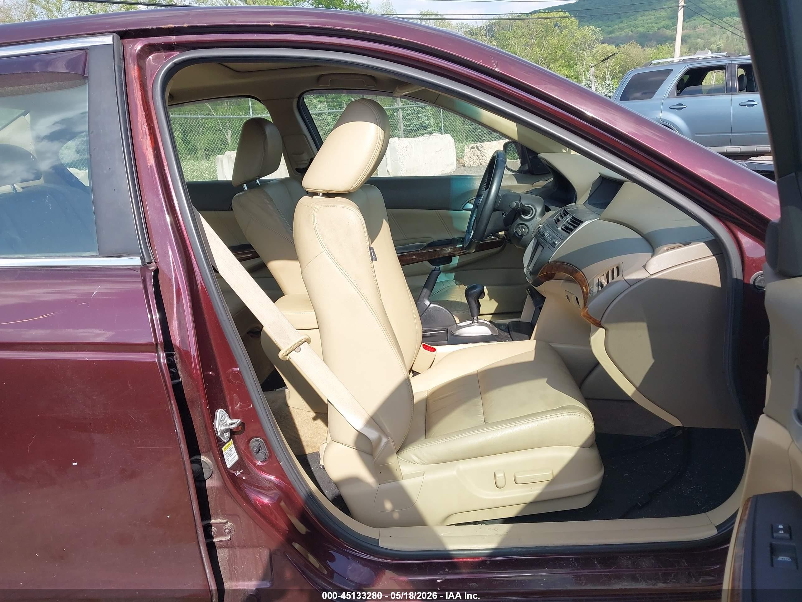 2010 Honda Accord 3.5 Ex-l Maroon vin: 5KBCP3F85AB011359