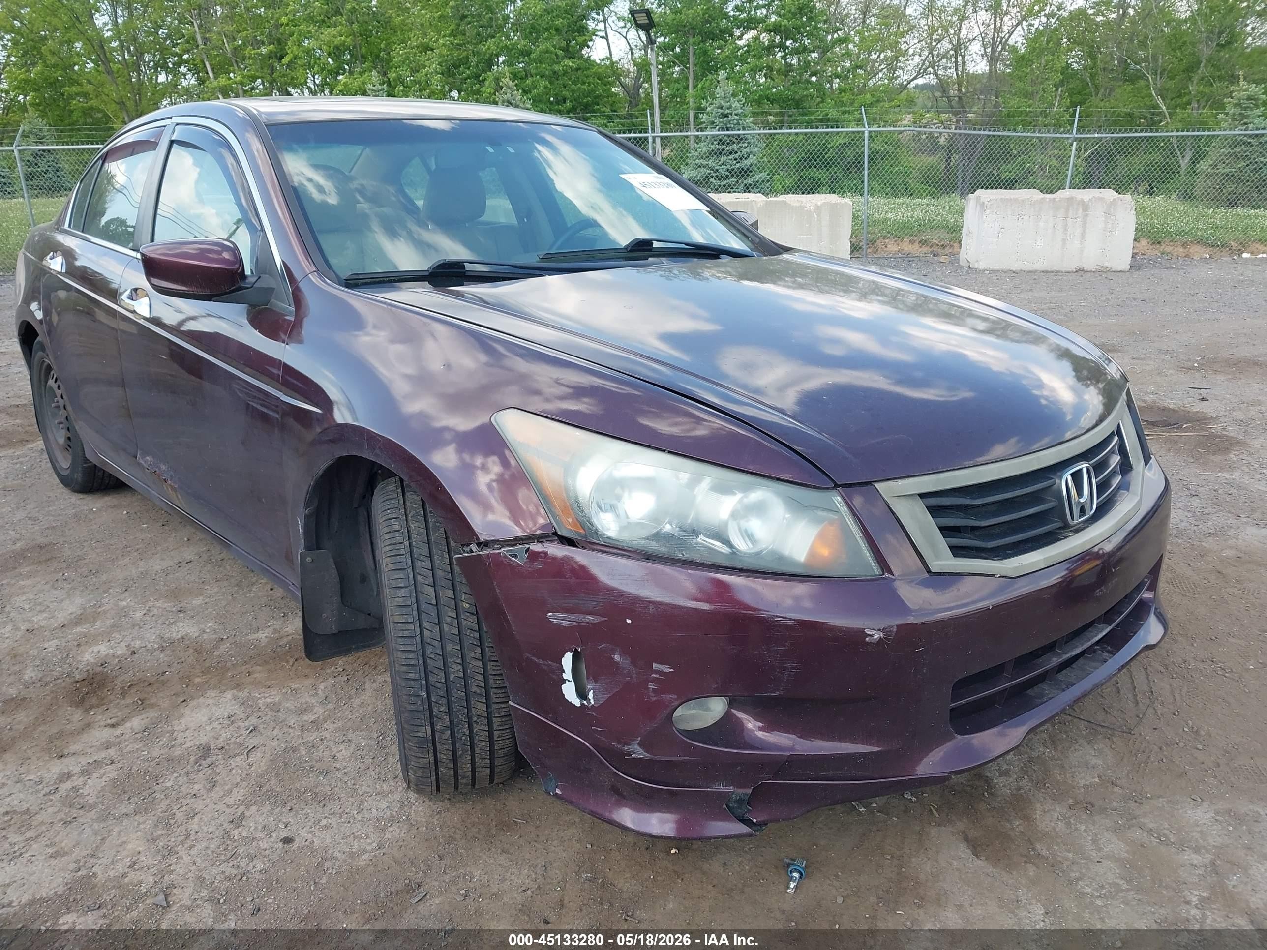 2010 Honda Accord 3.5 Ex-l Maroon vin: 5KBCP3F85AB011359