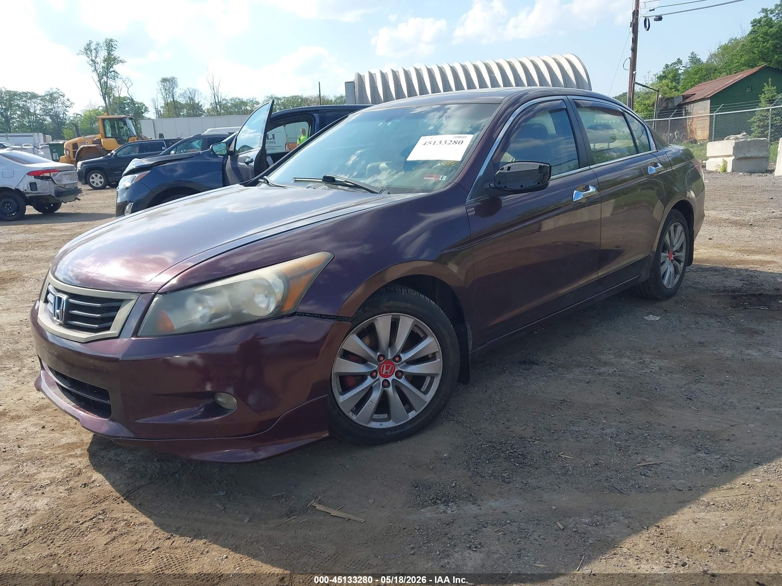 2010 Honda Accord 3.5 Ex-l Maroon vin: 5KBCP3F85AB011359