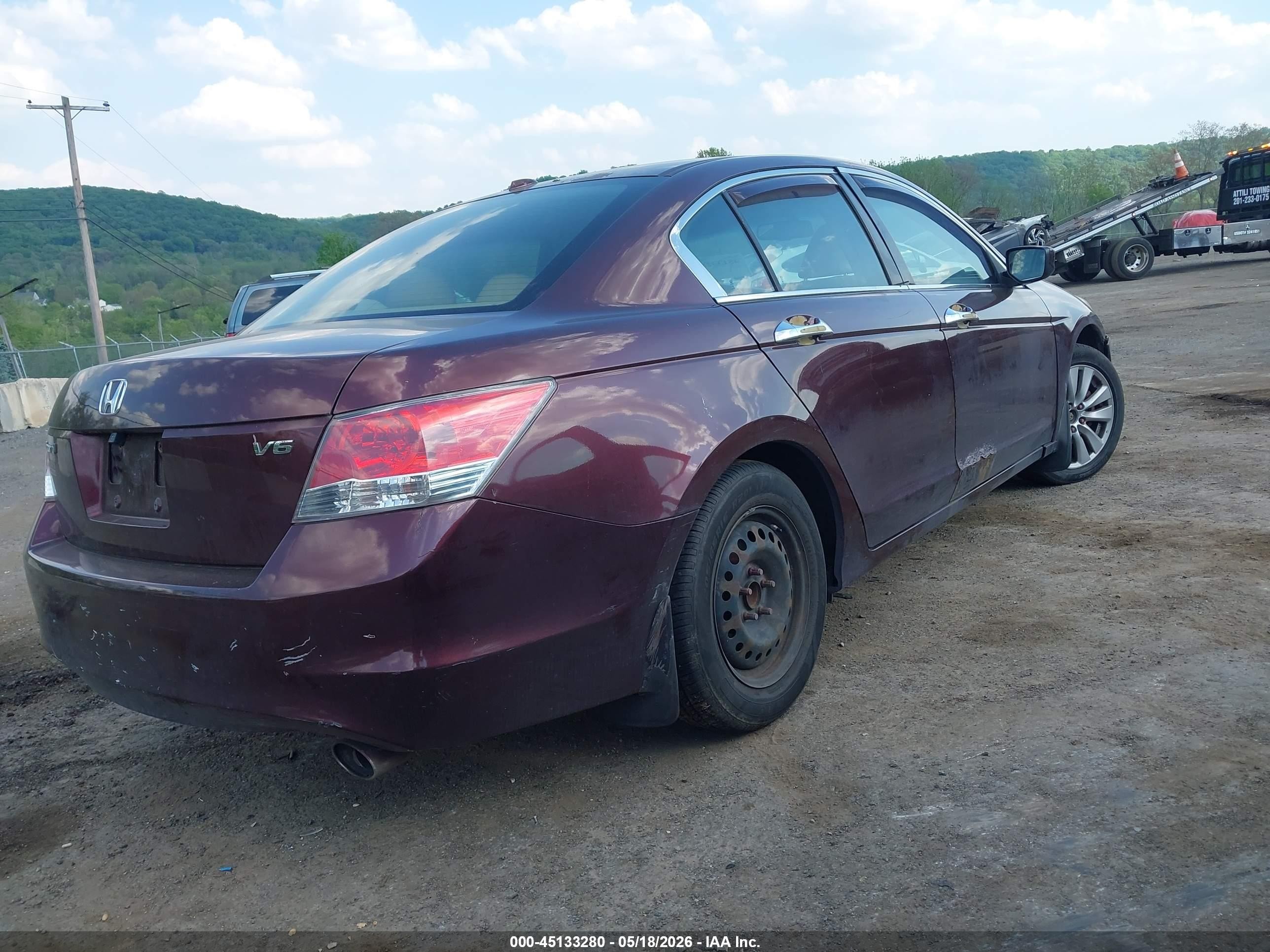 2010 Honda Accord 3.5 Ex-l Maroon vin: 5KBCP3F85AB011359