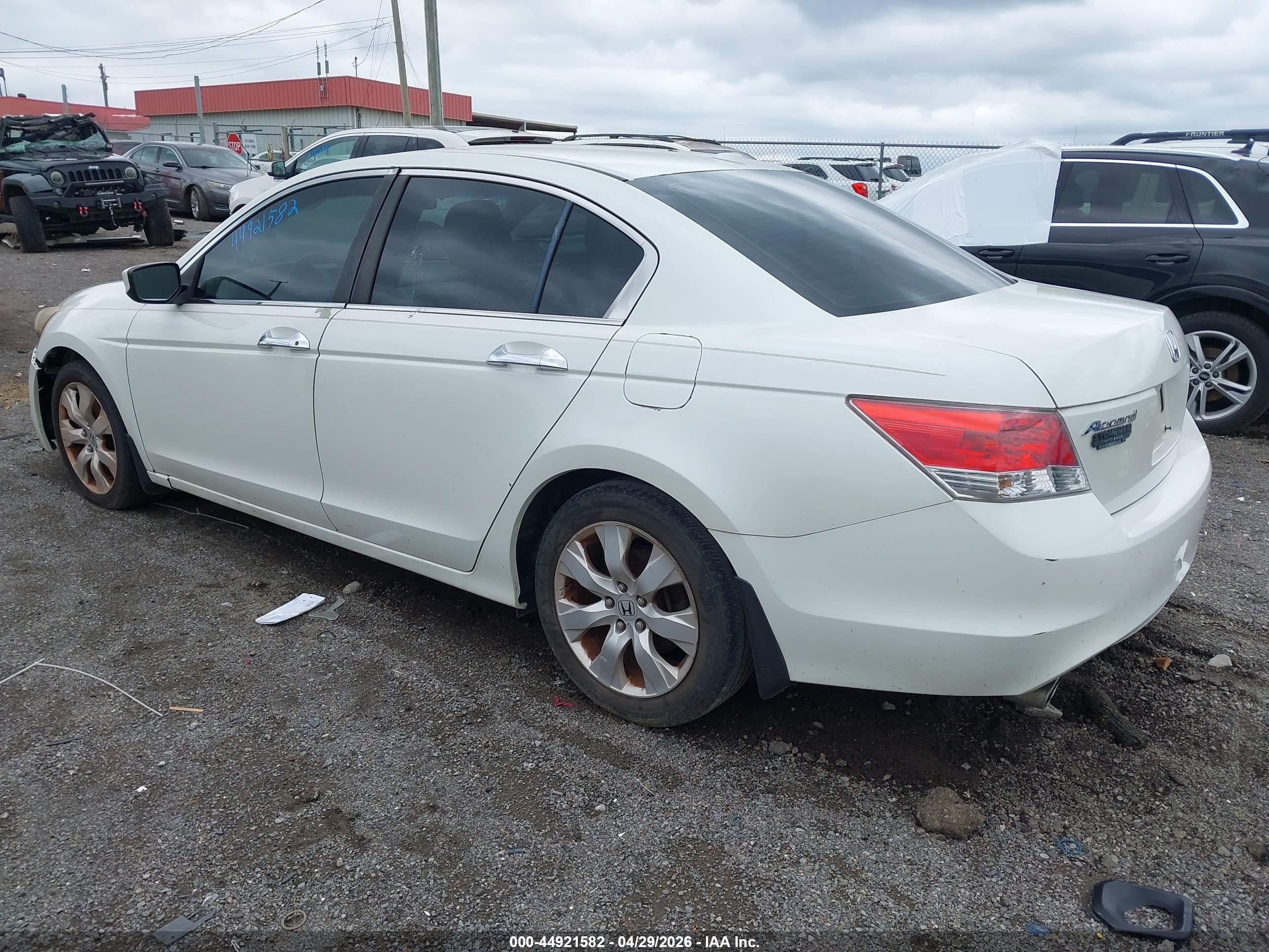2010 Honda Accord 3.5 Ex-l White vin: 5KBCP3F86AB015226