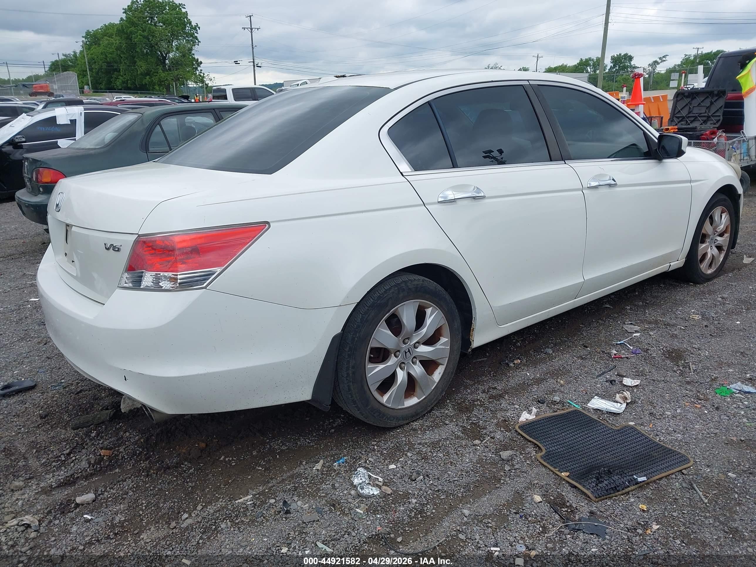 2010 Honda Accord 3.5 Ex-l White vin: 5KBCP3F86AB015226