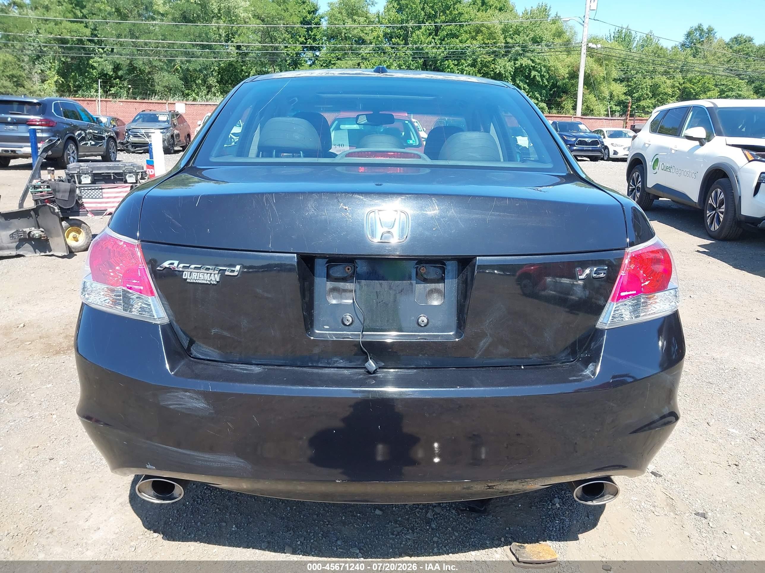 2010 Honda Accord 3.5 Ex-l Black vin: 5KBCP3F87AB002744