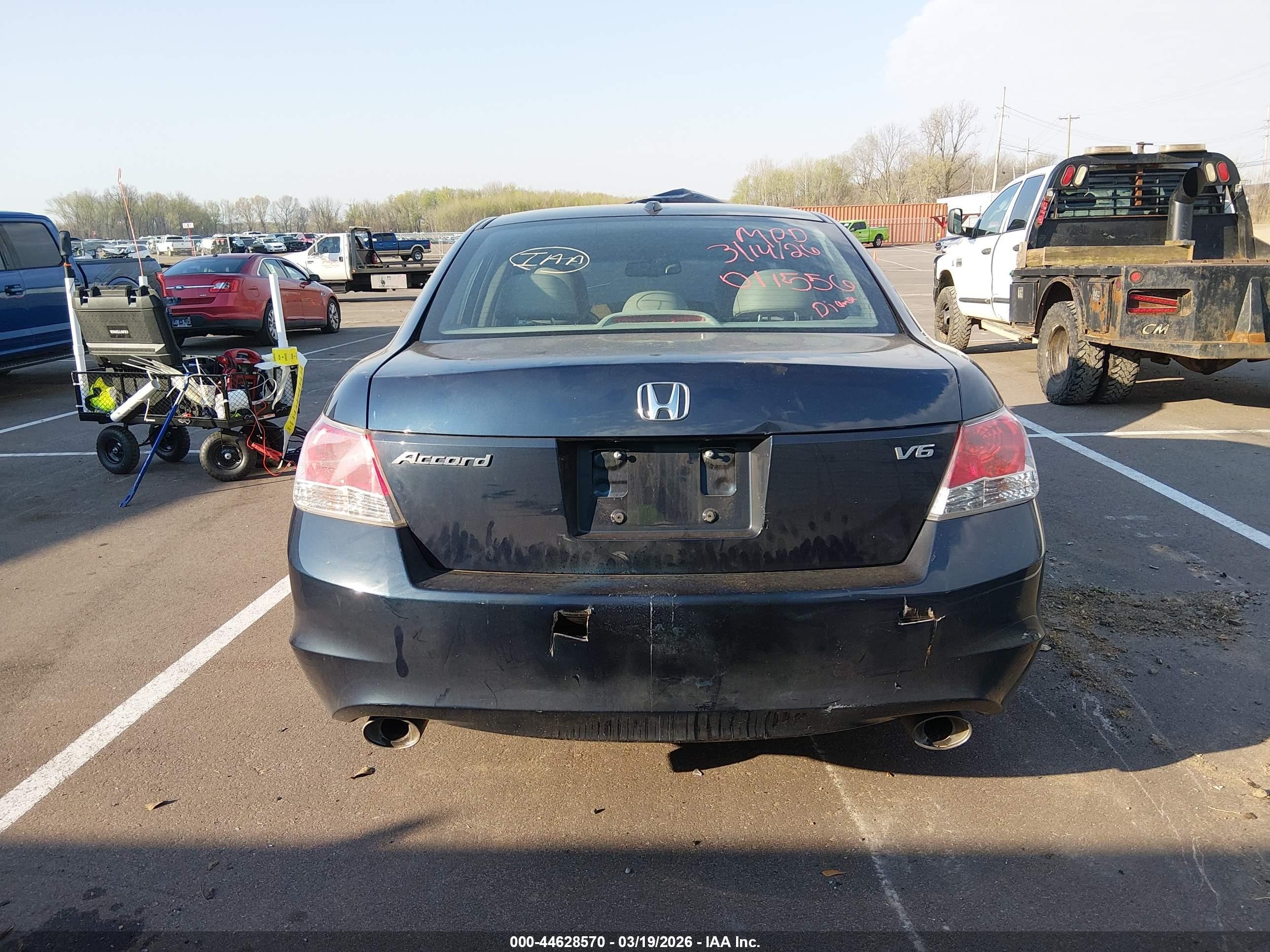 2010 Honda Accord 3.5 Ex-l Blue vin: 5KBCP3F87AB011556
