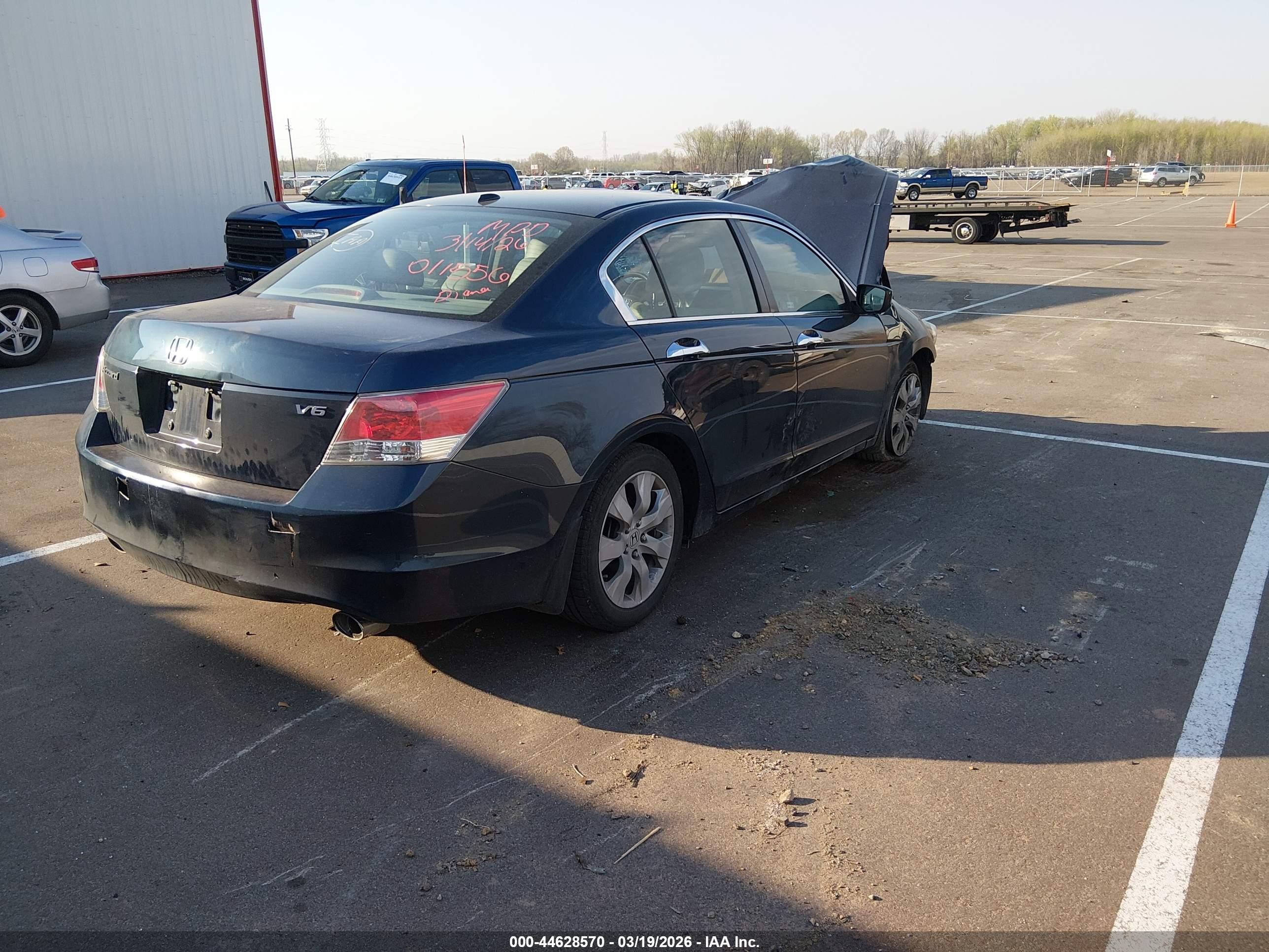 2010 Honda Accord 3.5 Ex-l Blue vin: 5KBCP3F87AB011556