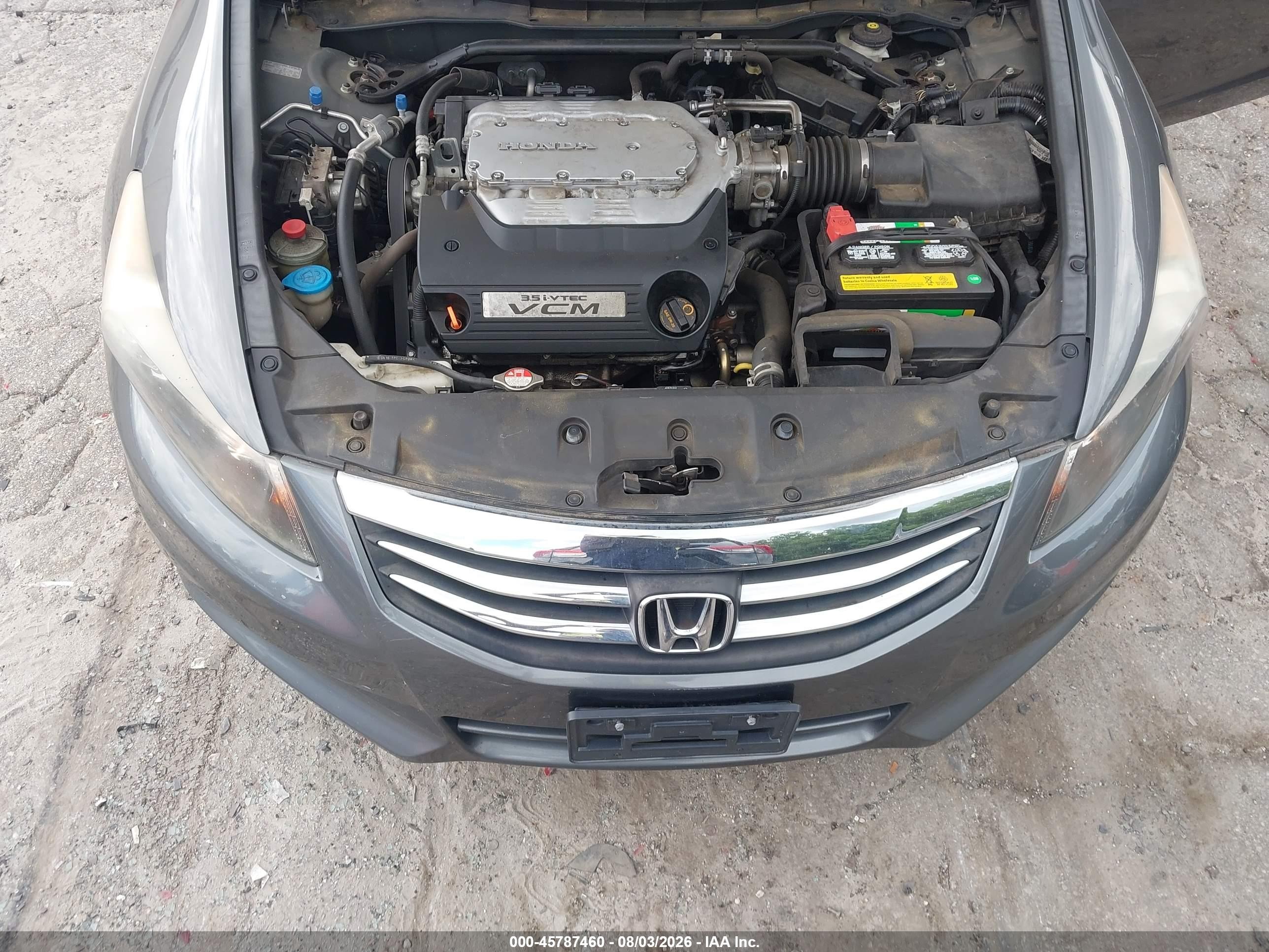 2011 Honda Accord 3.5 Ex-l Gray vin: 5KBCP3F88BB002740