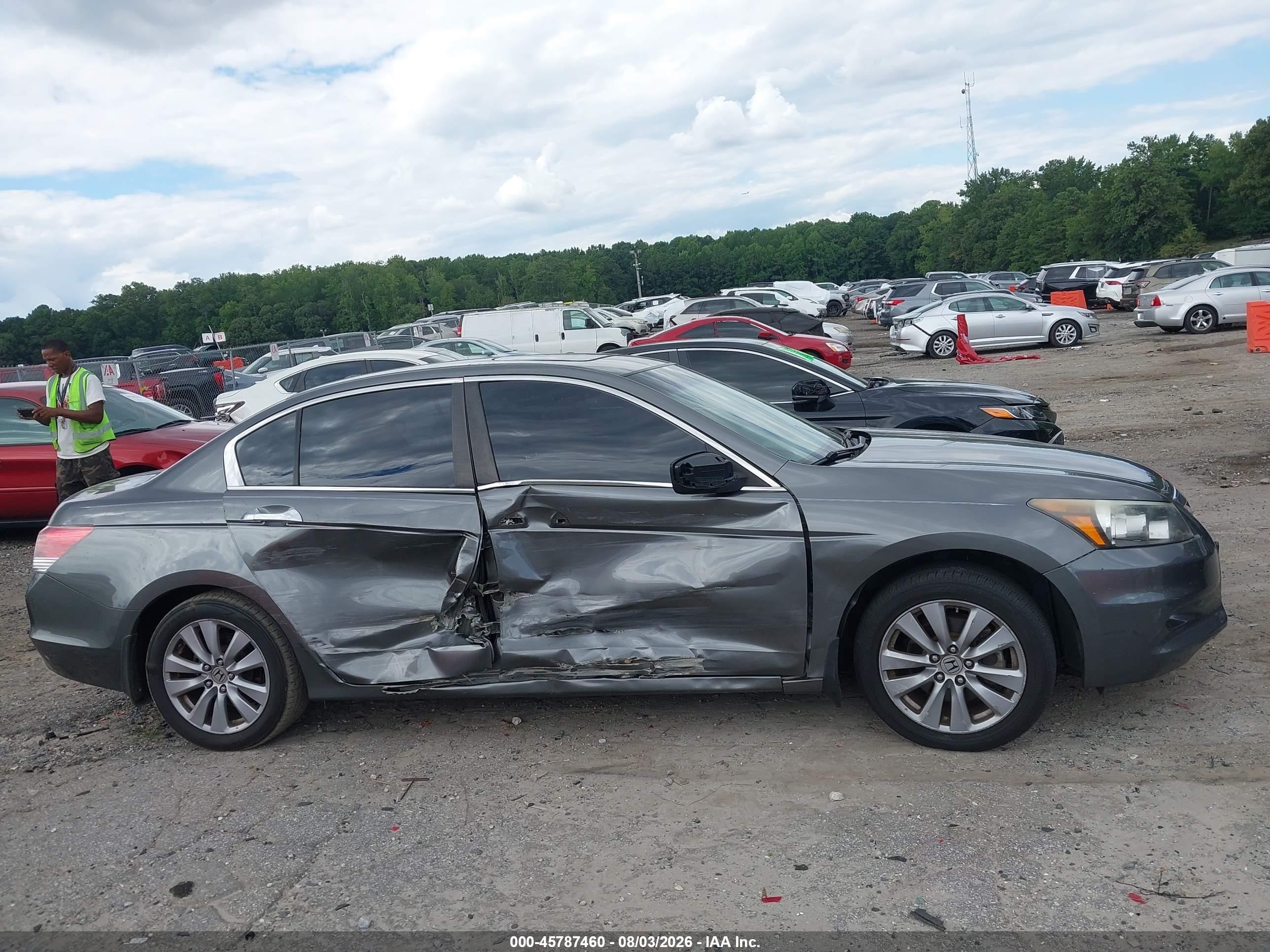 2011 Honda Accord 3.5 Ex-l Gray vin: 5KBCP3F88BB002740