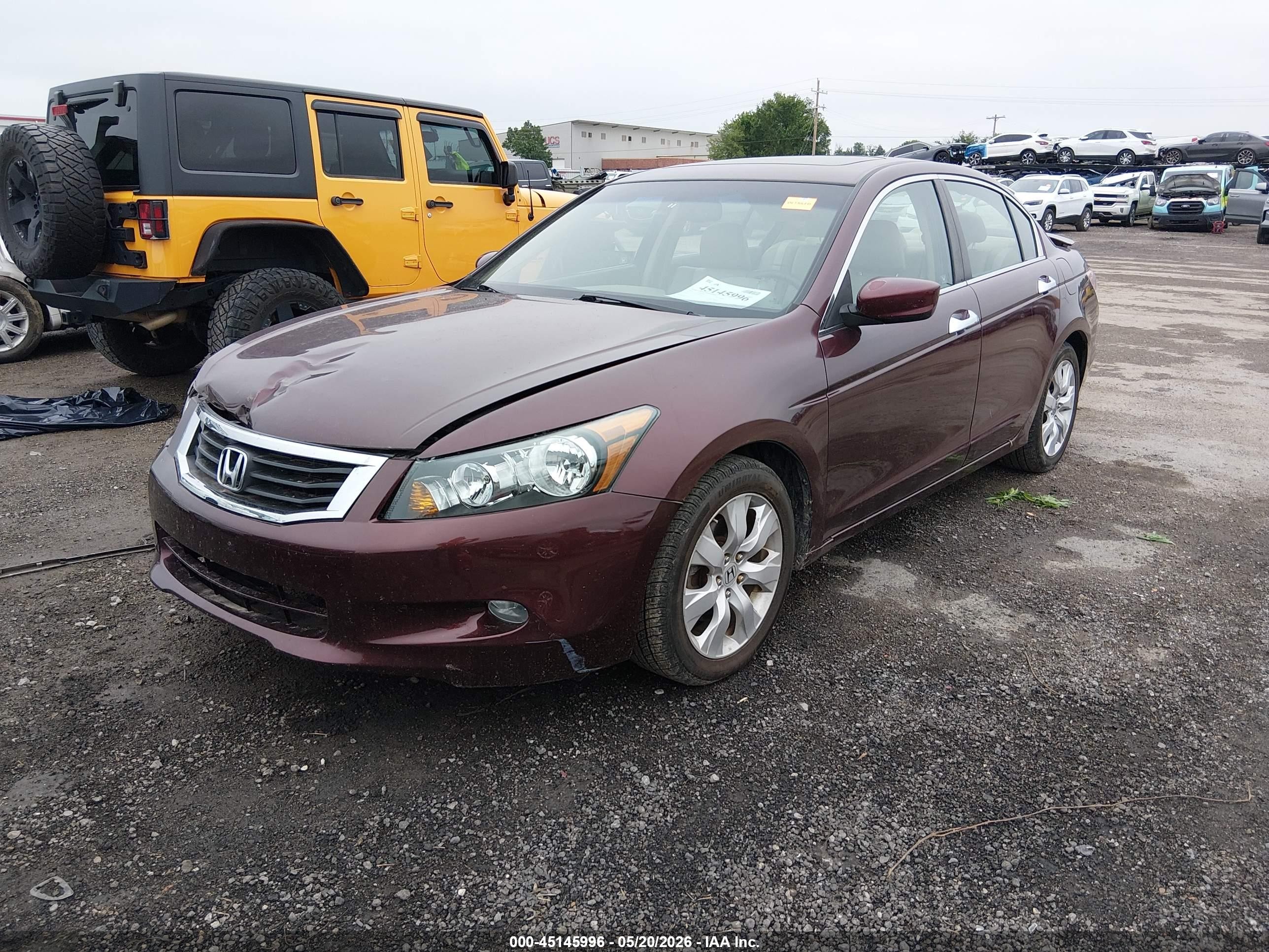 2010 Honda Accord 3.5 Ex-l Red vin: 5KBCP3F89AB016807