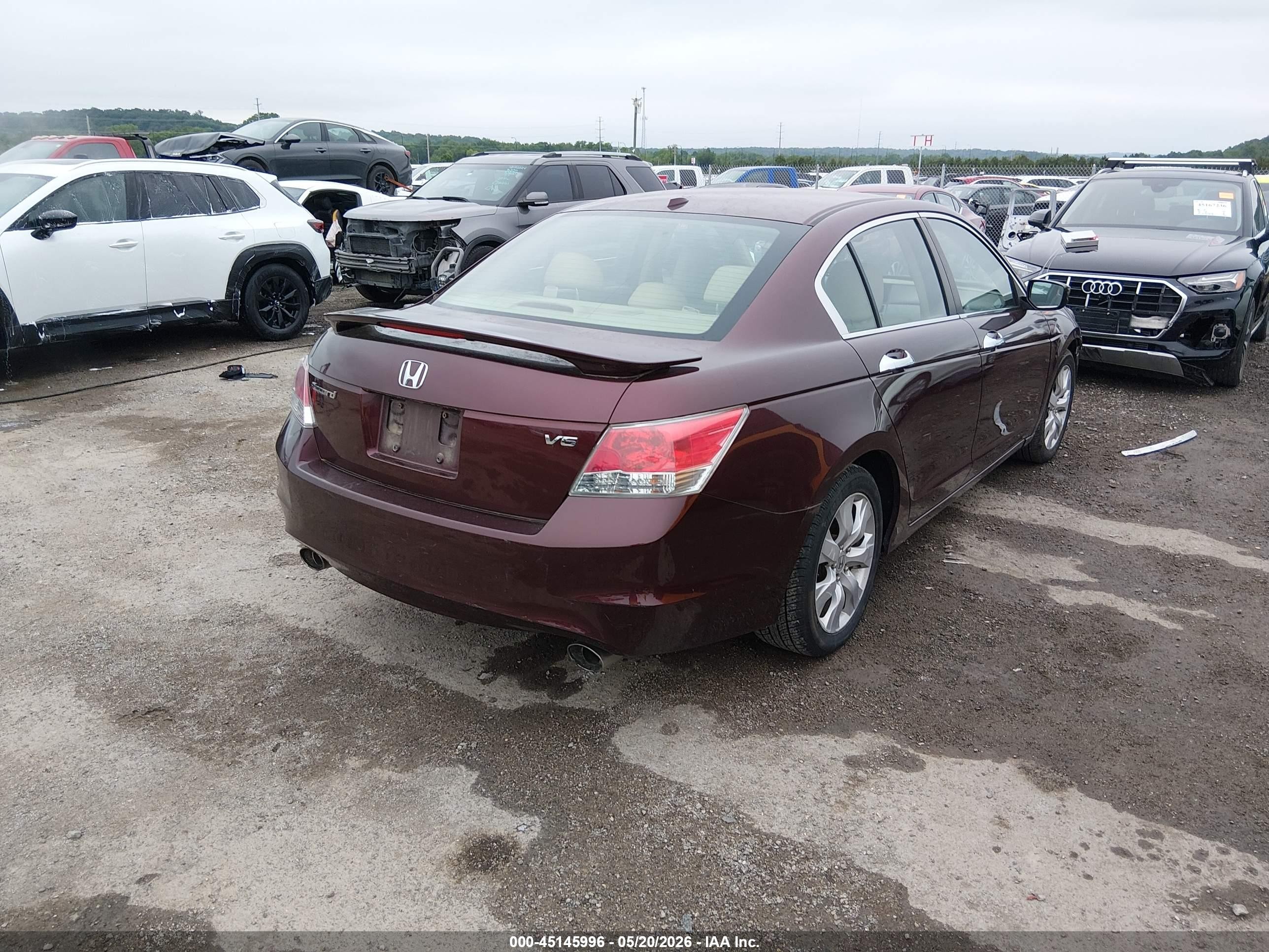 2010 Honda Accord 3.5 Ex-l Red vin: 5KBCP3F89AB016807