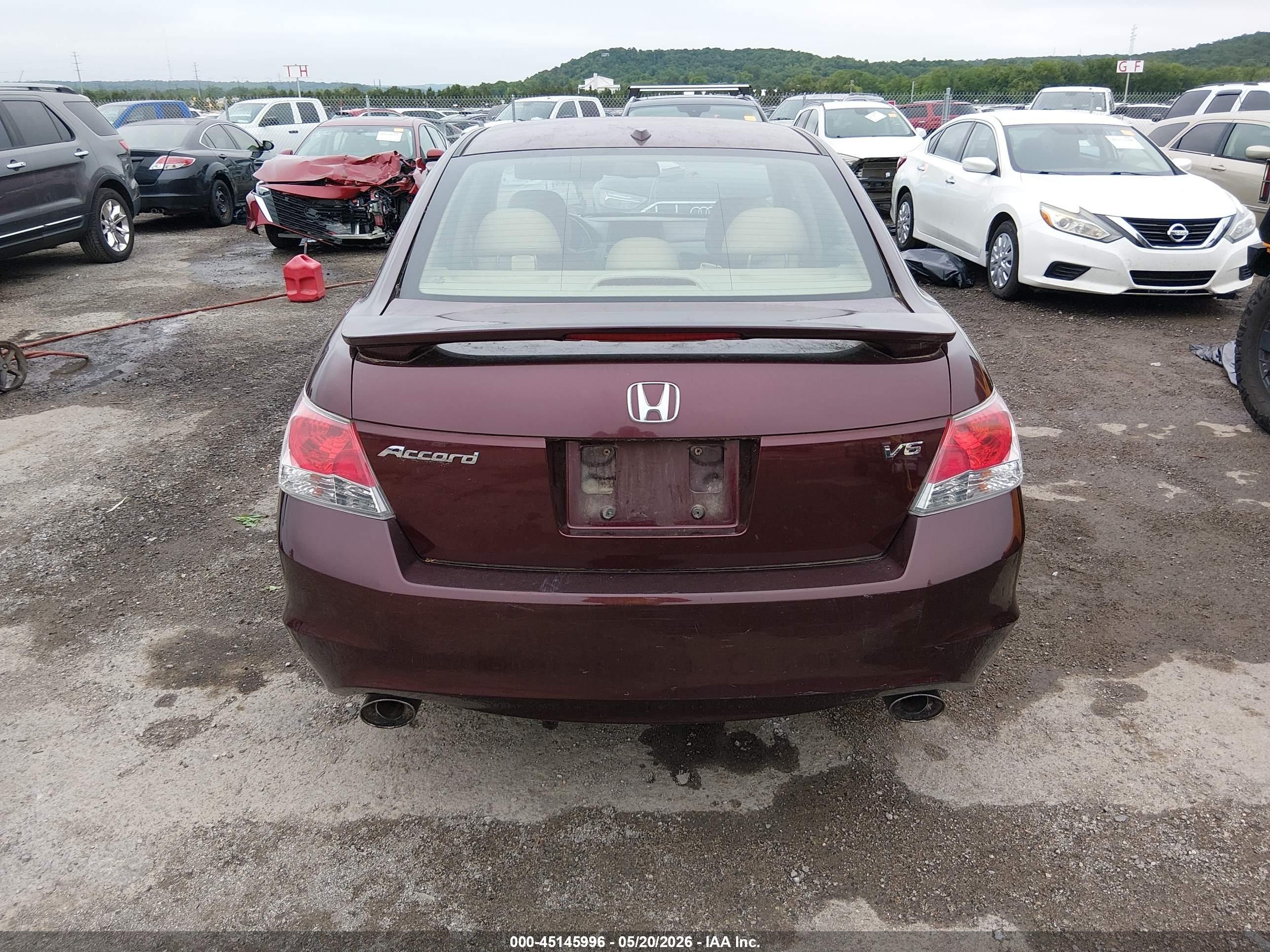 2010 Honda Accord 3.5 Ex-l Red vin: 5KBCP3F89AB016807