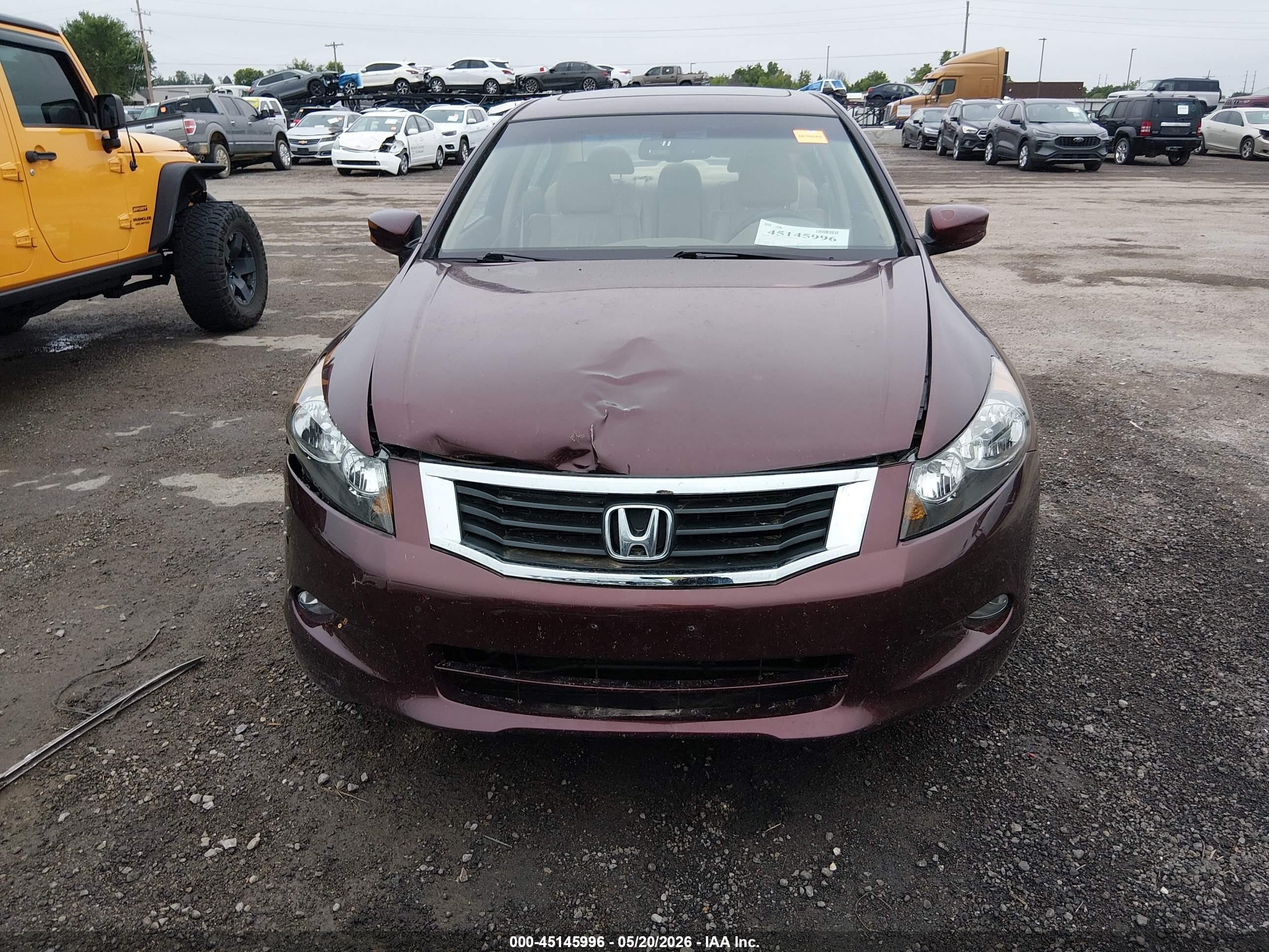 2010 Honda Accord 3.5 Ex-l Red vin: 5KBCP3F89AB016807