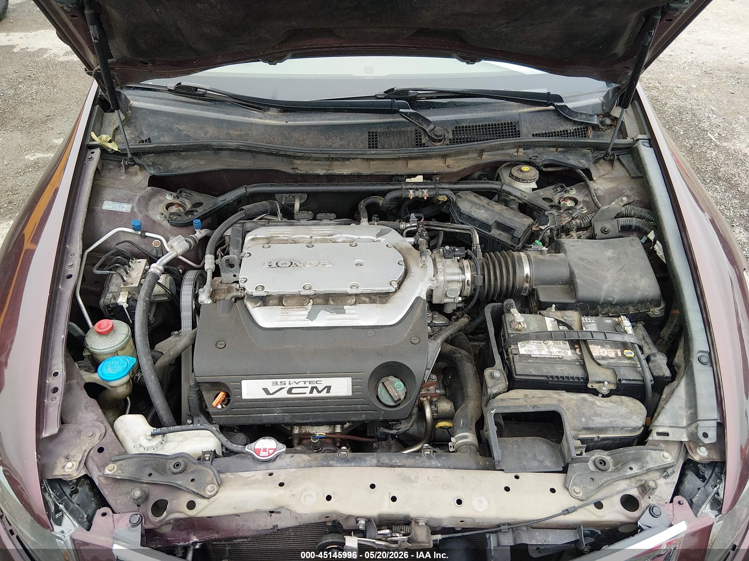 2010 Honda Accord 3.5 Ex-l Red vin: 5KBCP3F89AB016807