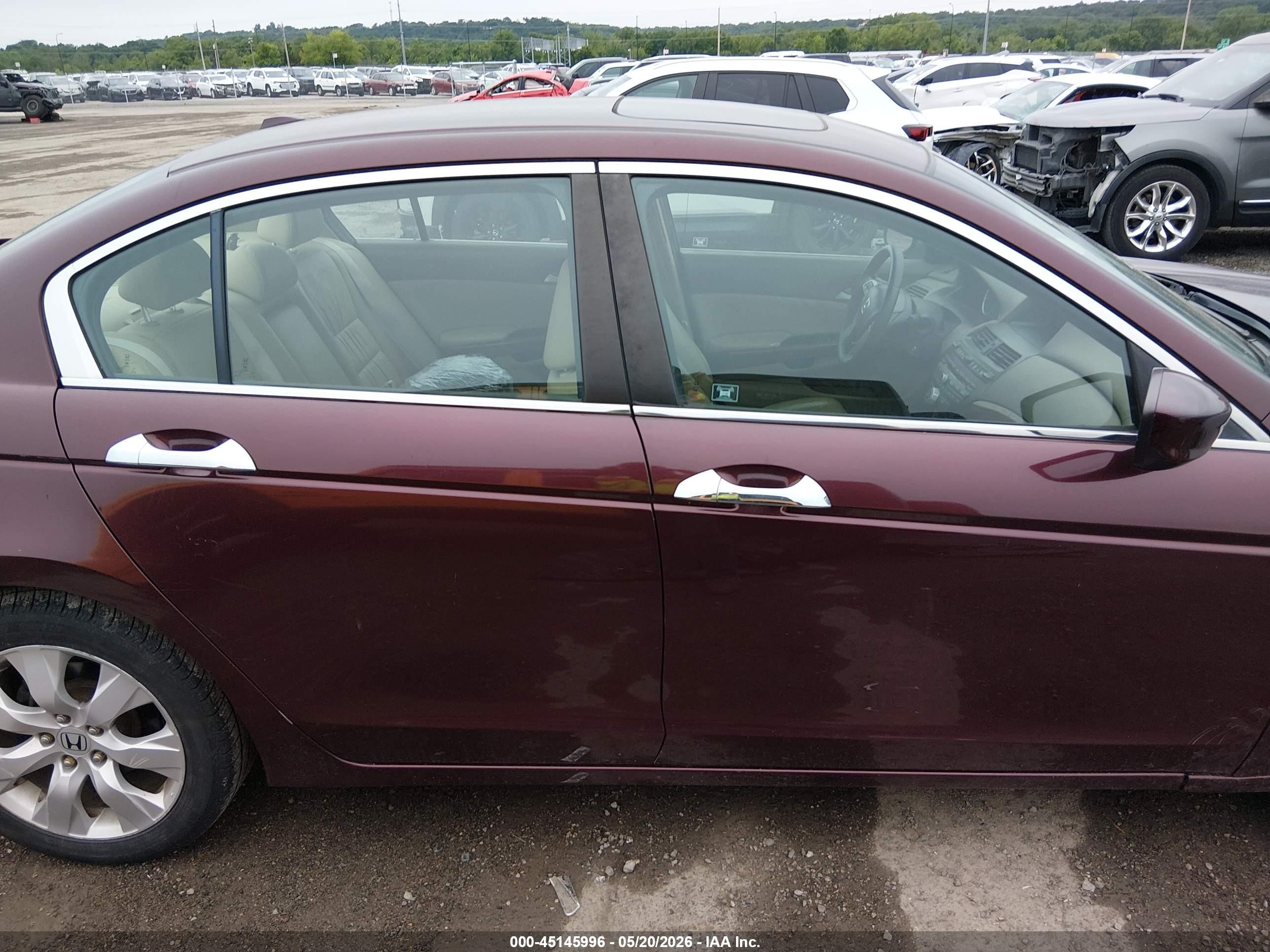 2010 Honda Accord 3.5 Ex-l Red vin: 5KBCP3F89AB016807