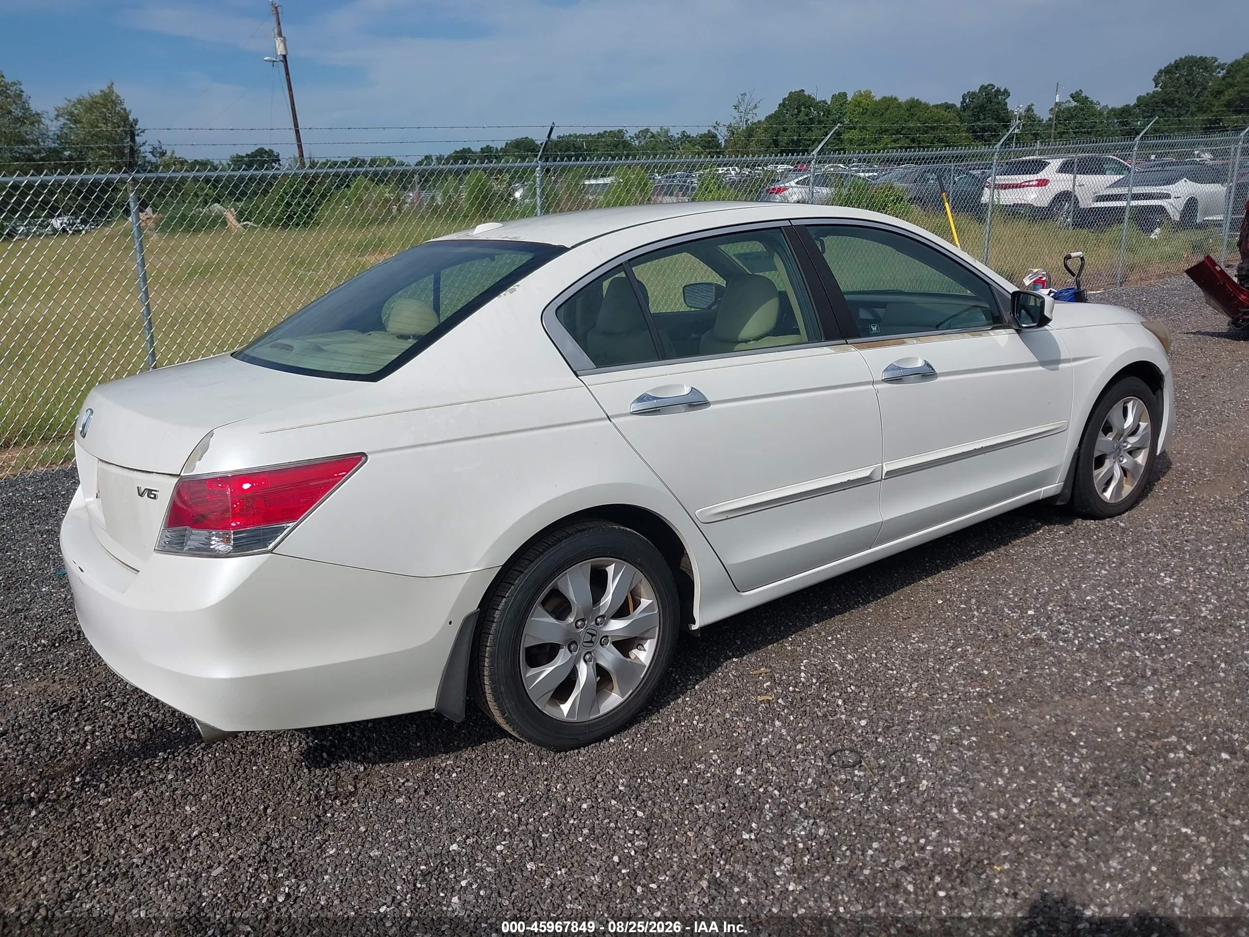 2010 Honda Accord 3.5 Ex-l White vin: 5KBCP3F8XAB004116