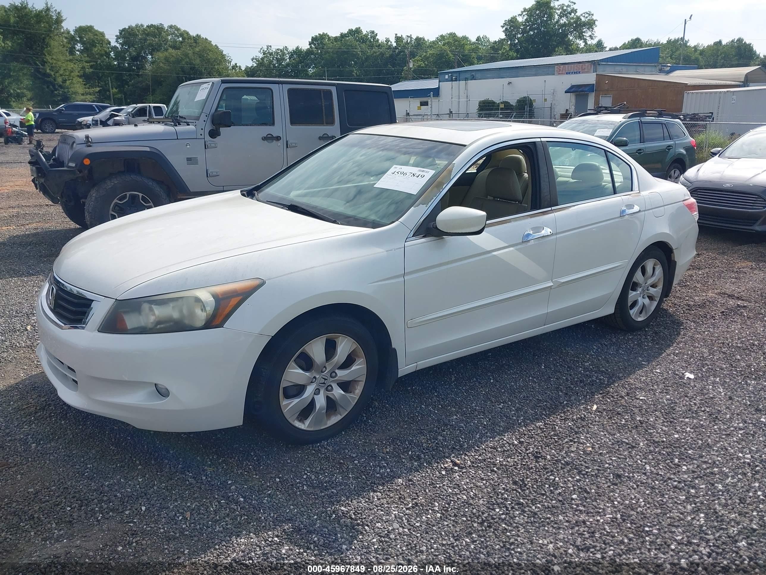 2010 Honda Accord 3.5 Ex-l White vin: 5KBCP3F8XAB004116