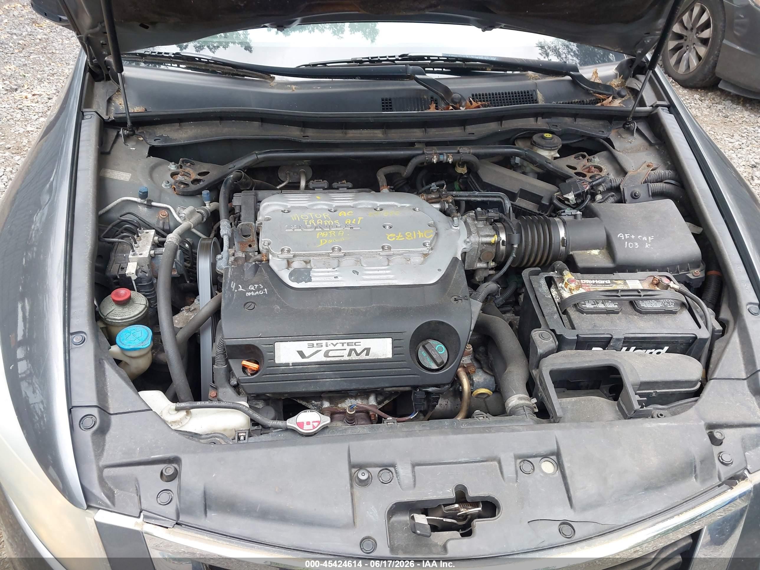 2010 Honda Accord 3.5 Ex-l Gray vin: 5KBCP3F8XAB006383