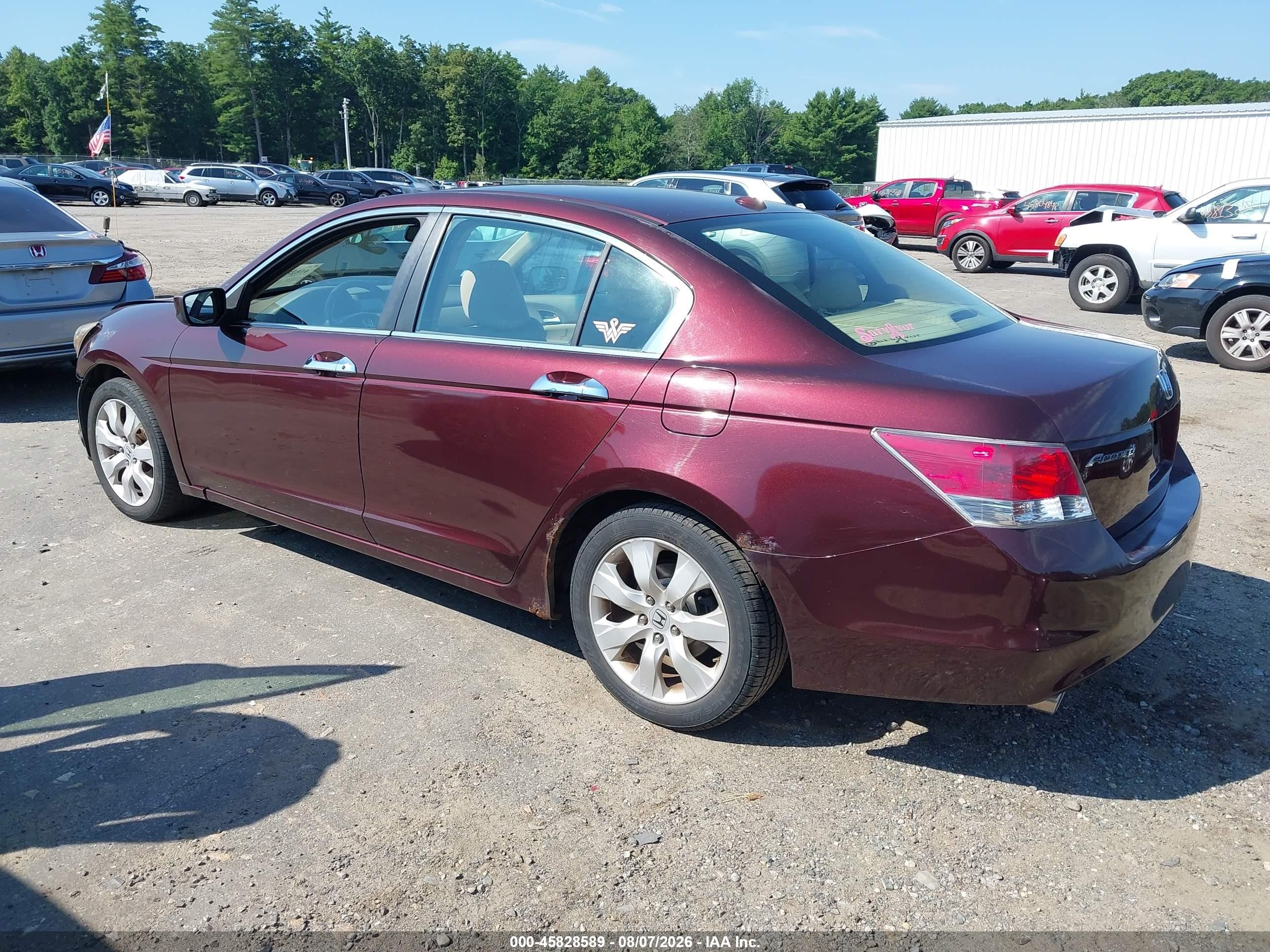 2010 Honda Accord 3.5 Ex-l Maroon vin: 5KBCP3F8XAB016282