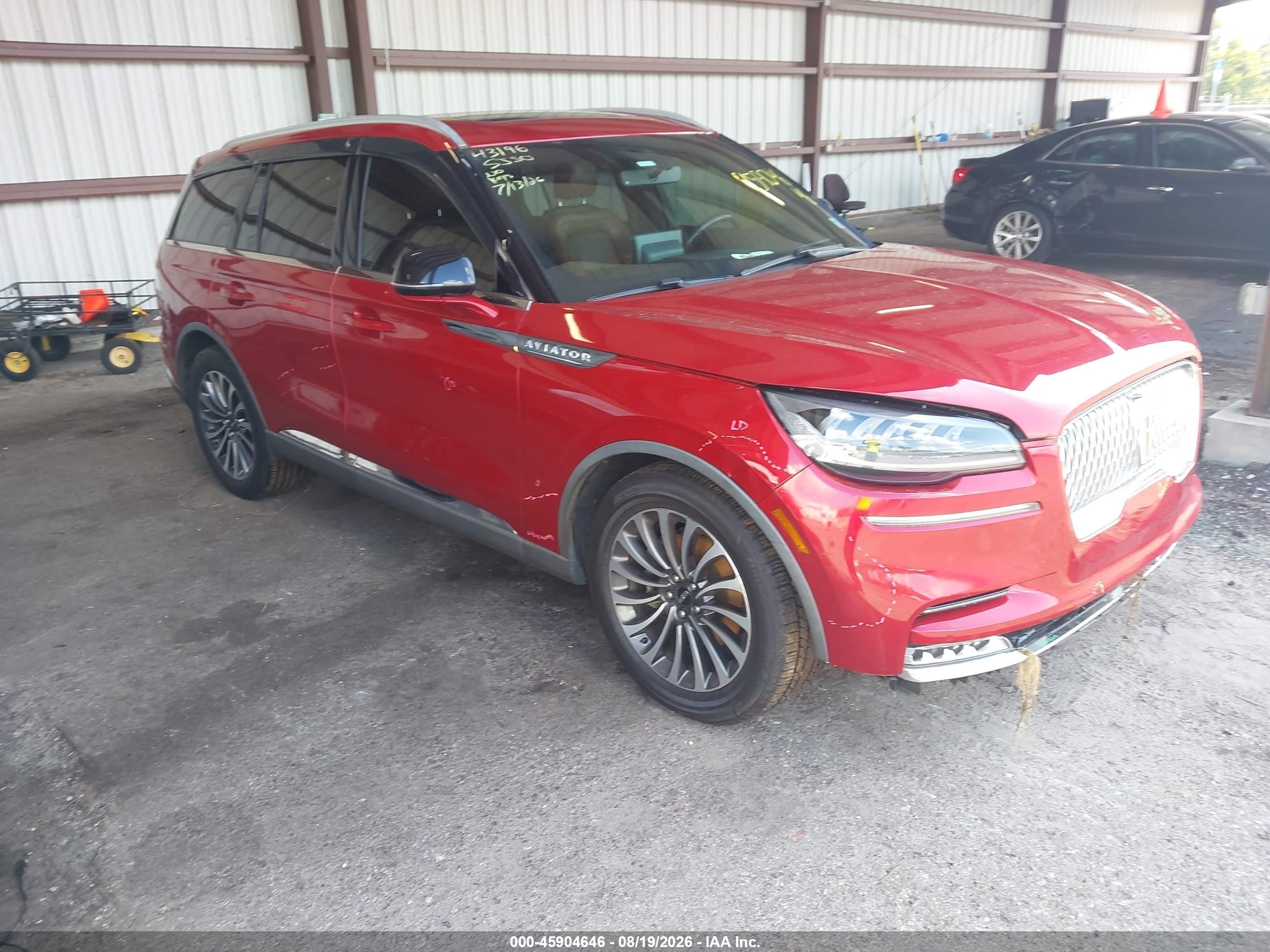 2021 Lincoln Aviator Reserve Красный vin: 5LM5J7WC4MGL11627
