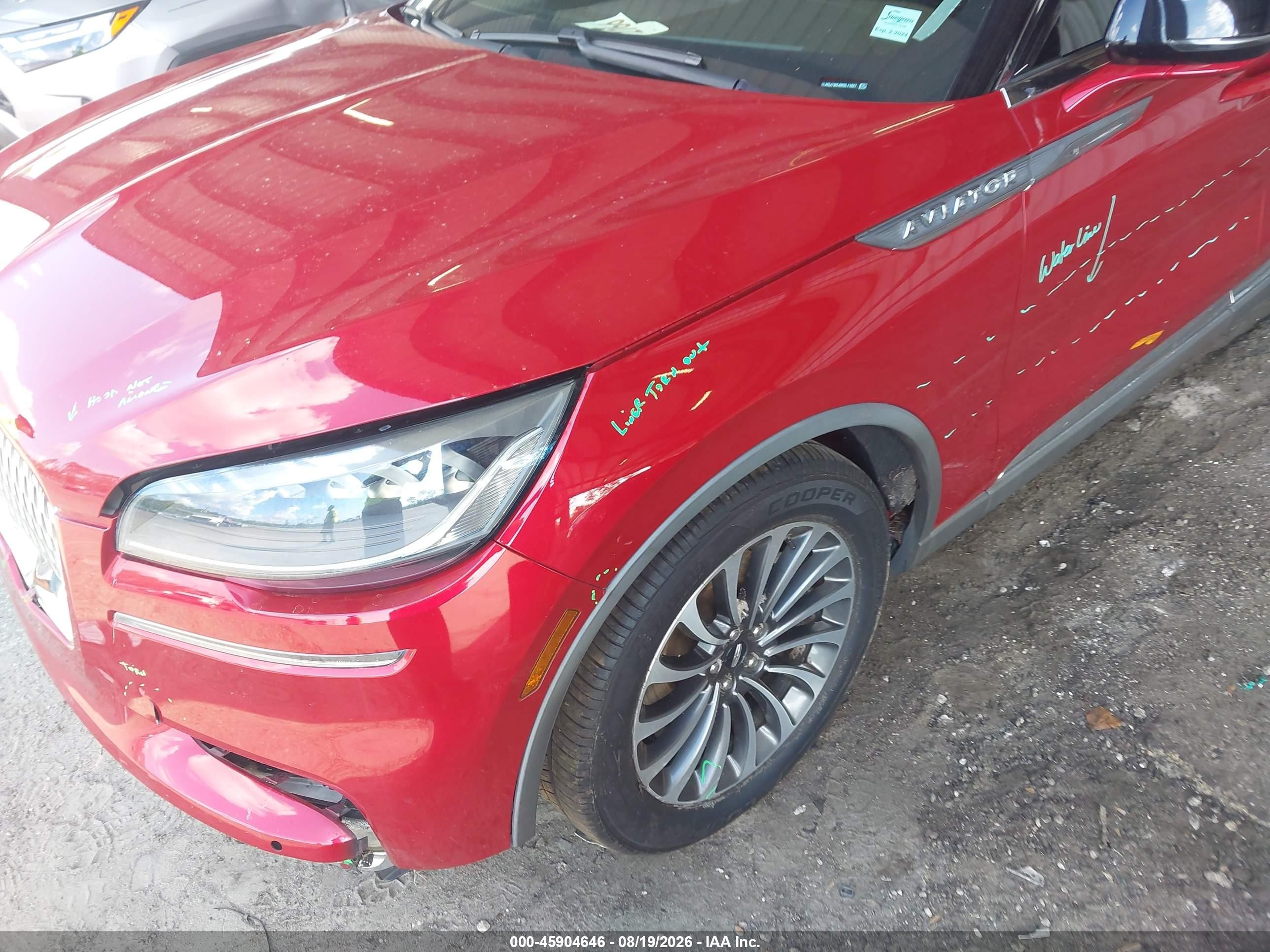2021 Lincoln Aviator Reserve Red vin: 5LM5J7WC4MGL11627