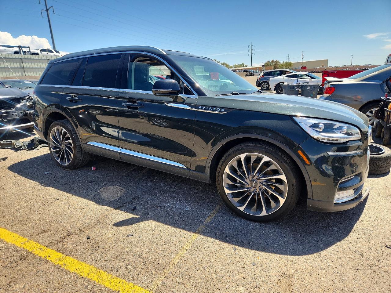 2022 Lincoln Aviator Reserve Green vin: 5LM5J7XC5NGL14648