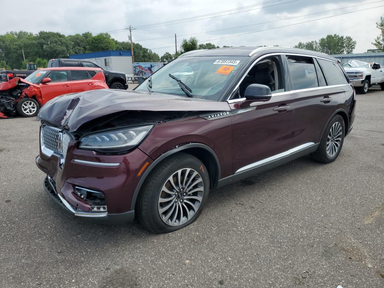 2020 Lincoln Aviator Reserve Maroon vin: 5LM5J7XC6LGL19614