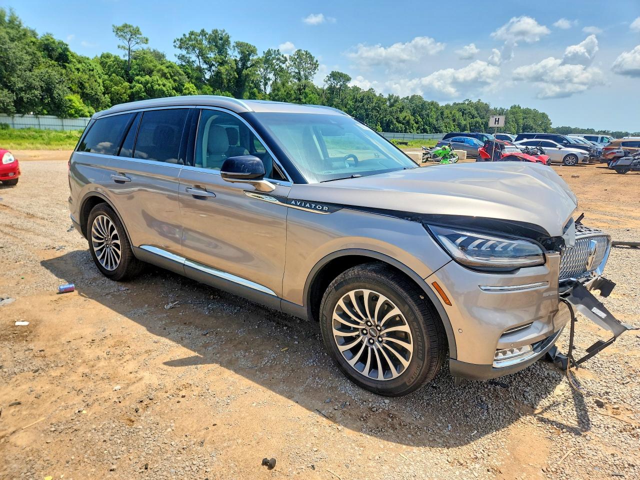 2020 Lincoln Aviator Reserve Золотой vin: 5LM5J7XC7LGL29455
