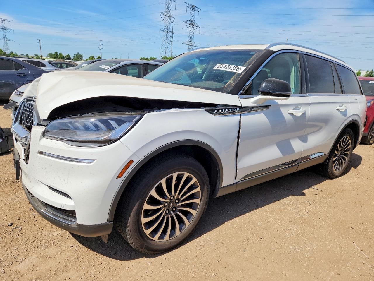 2022 Lincoln Aviator Reserve White vin: 5LM5J7XCXNGL05640