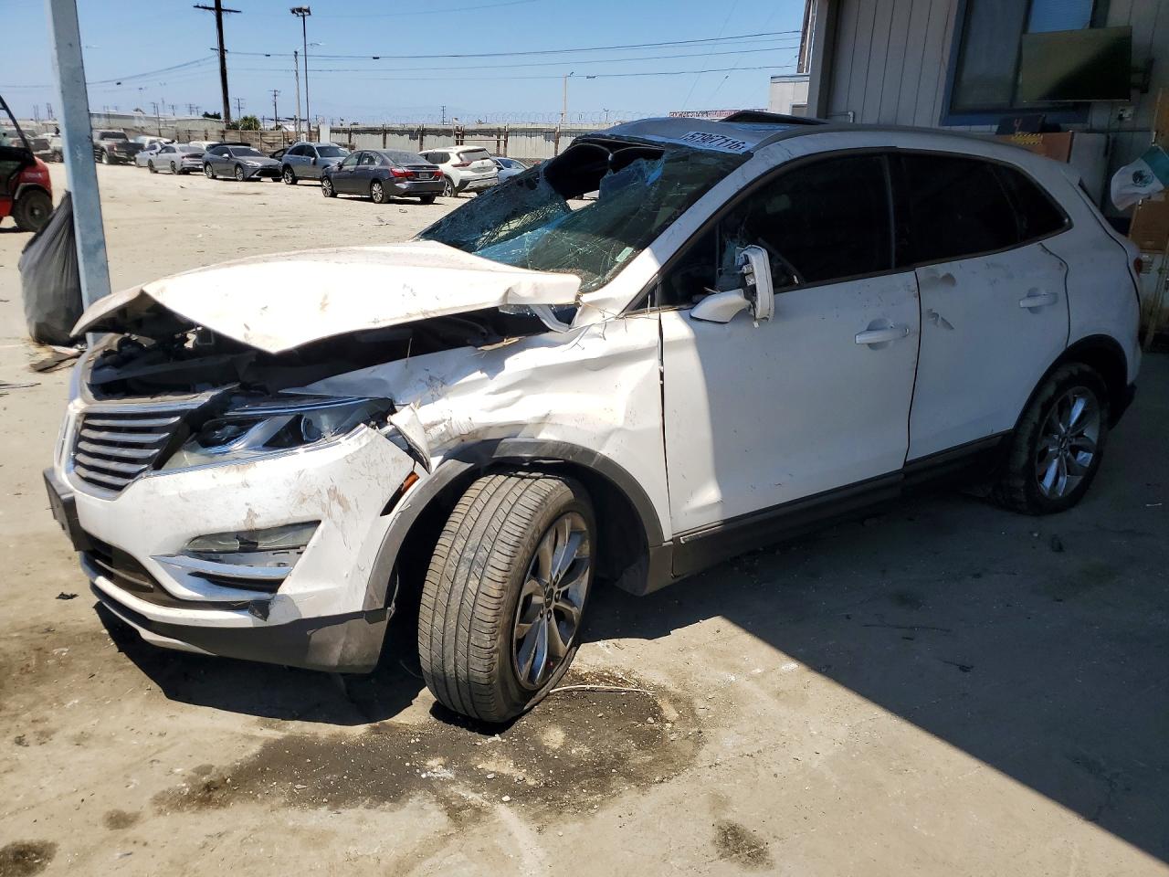 2015 Lincoln Mkc White vin: 5LMCJ1A90FUJ15866