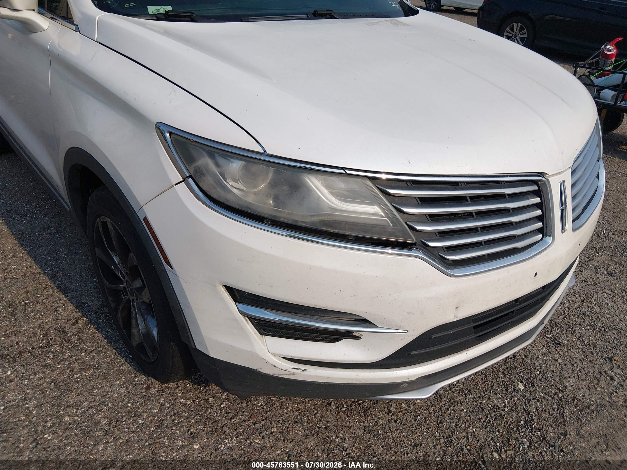 2015 Lincoln Mkc   Белый vin: 5LMCJ1A91FUJ18260