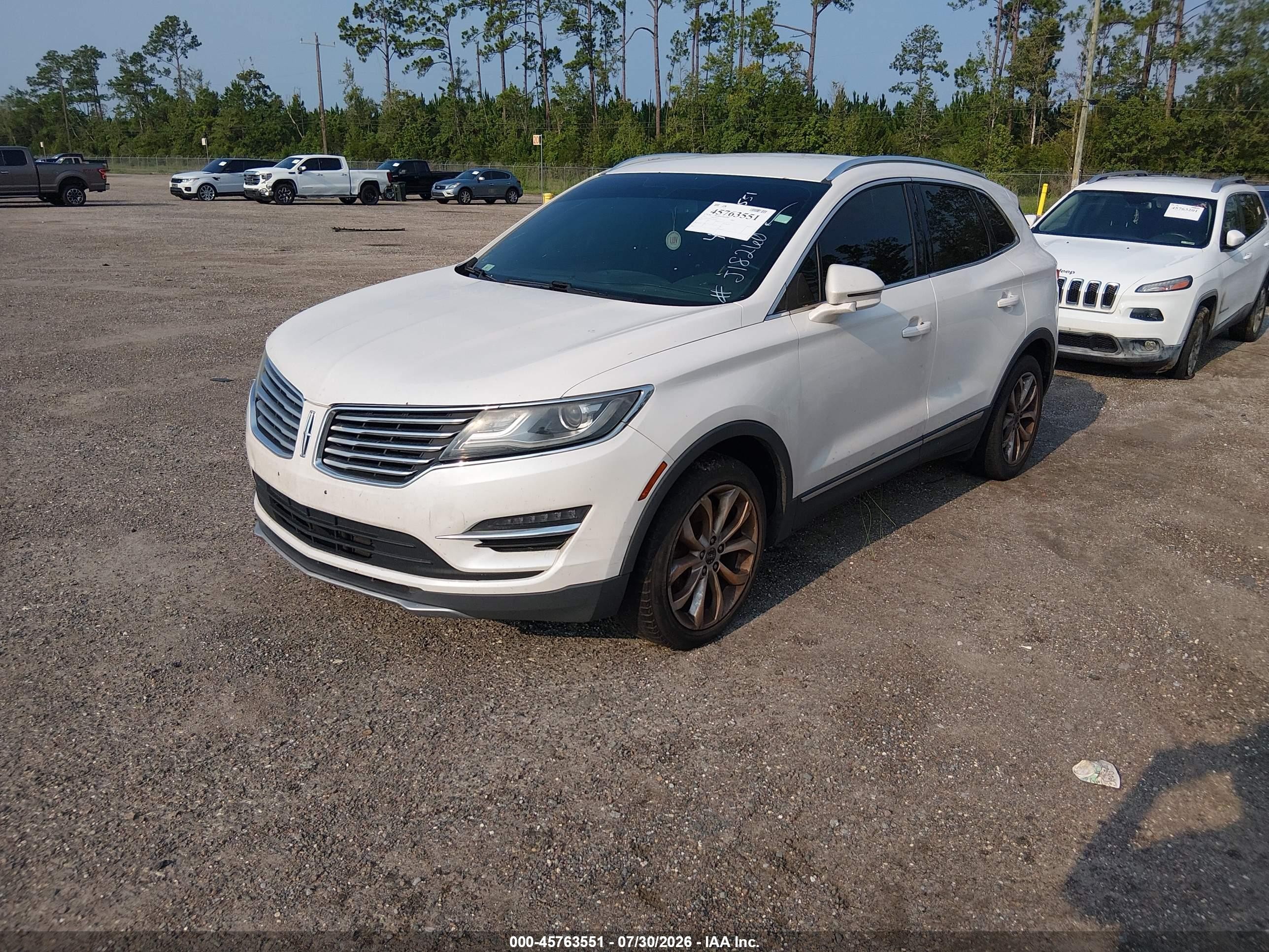 2015 Lincoln Mkc   Белый vin: 5LMCJ1A91FUJ18260
