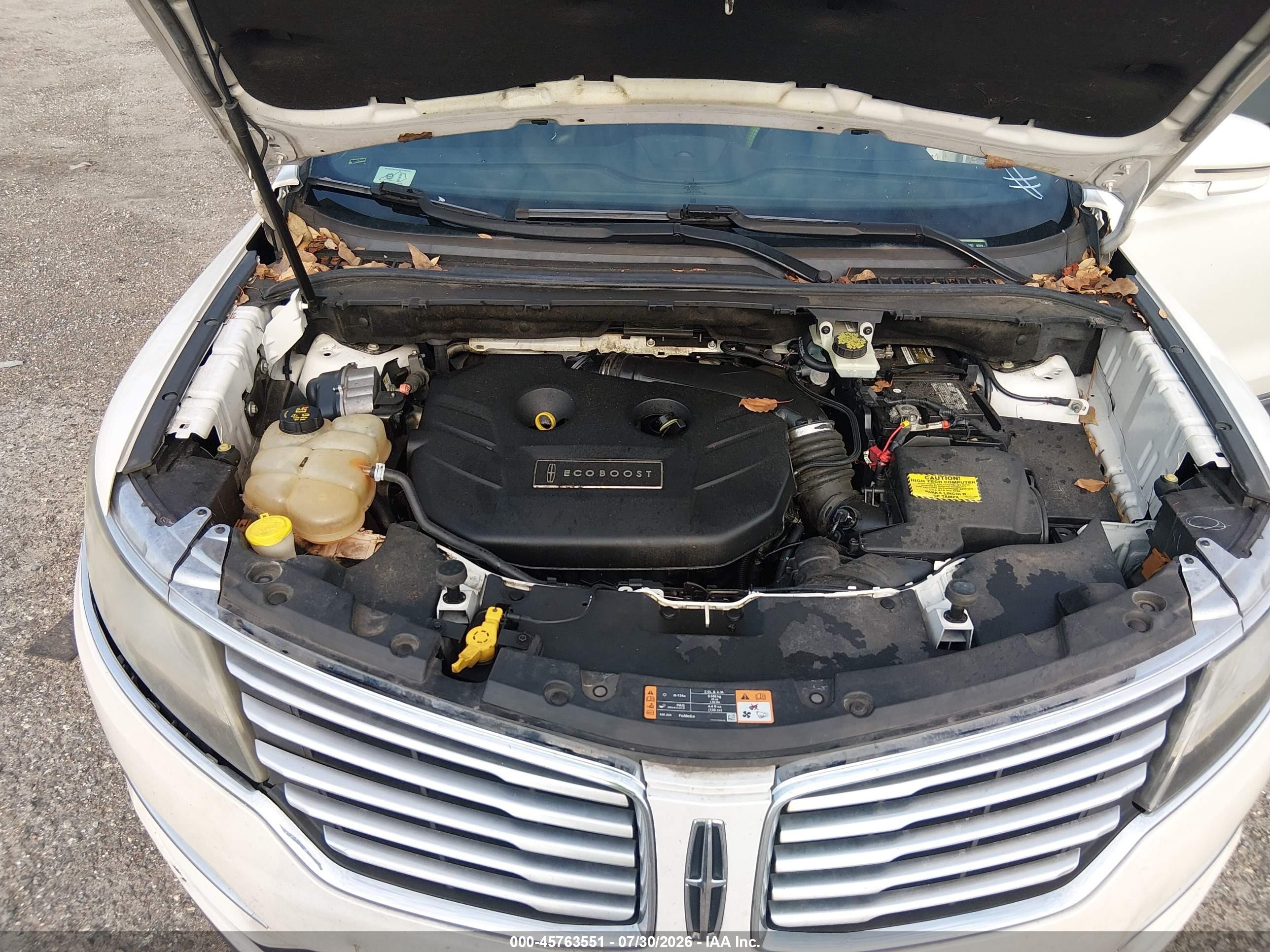 2015 Lincoln Mkc   Белый vin: 5LMCJ1A91FUJ18260