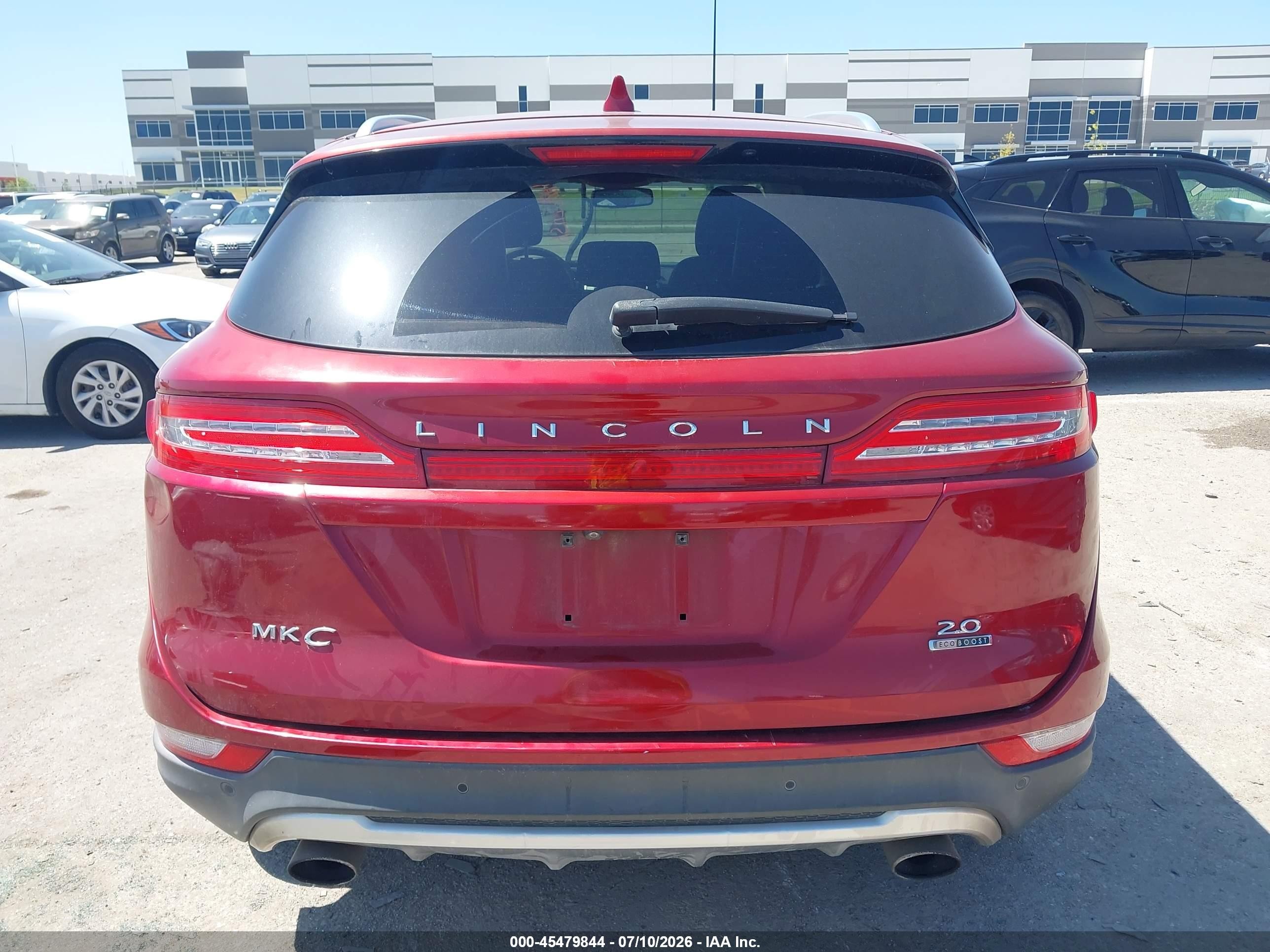 2015 Lincoln Mkc Red vin: 5LMCJ1A95FUJ07892