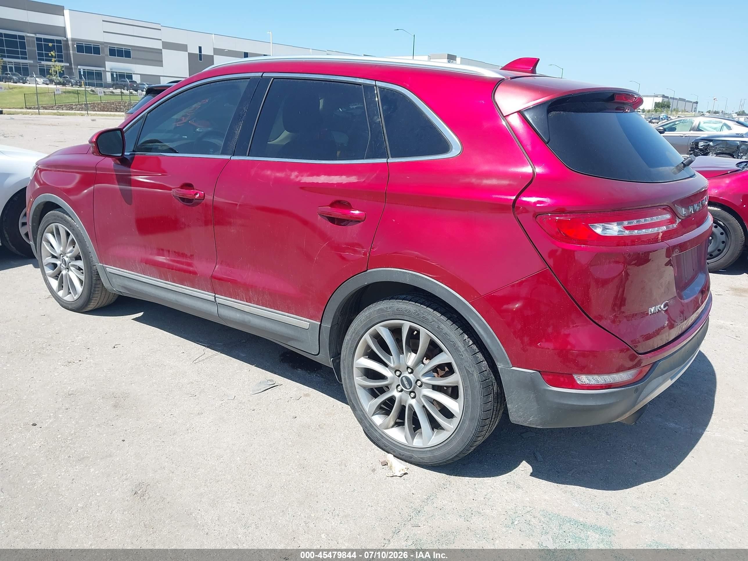 2015 Lincoln Mkc Red vin: 5LMCJ1A95FUJ07892