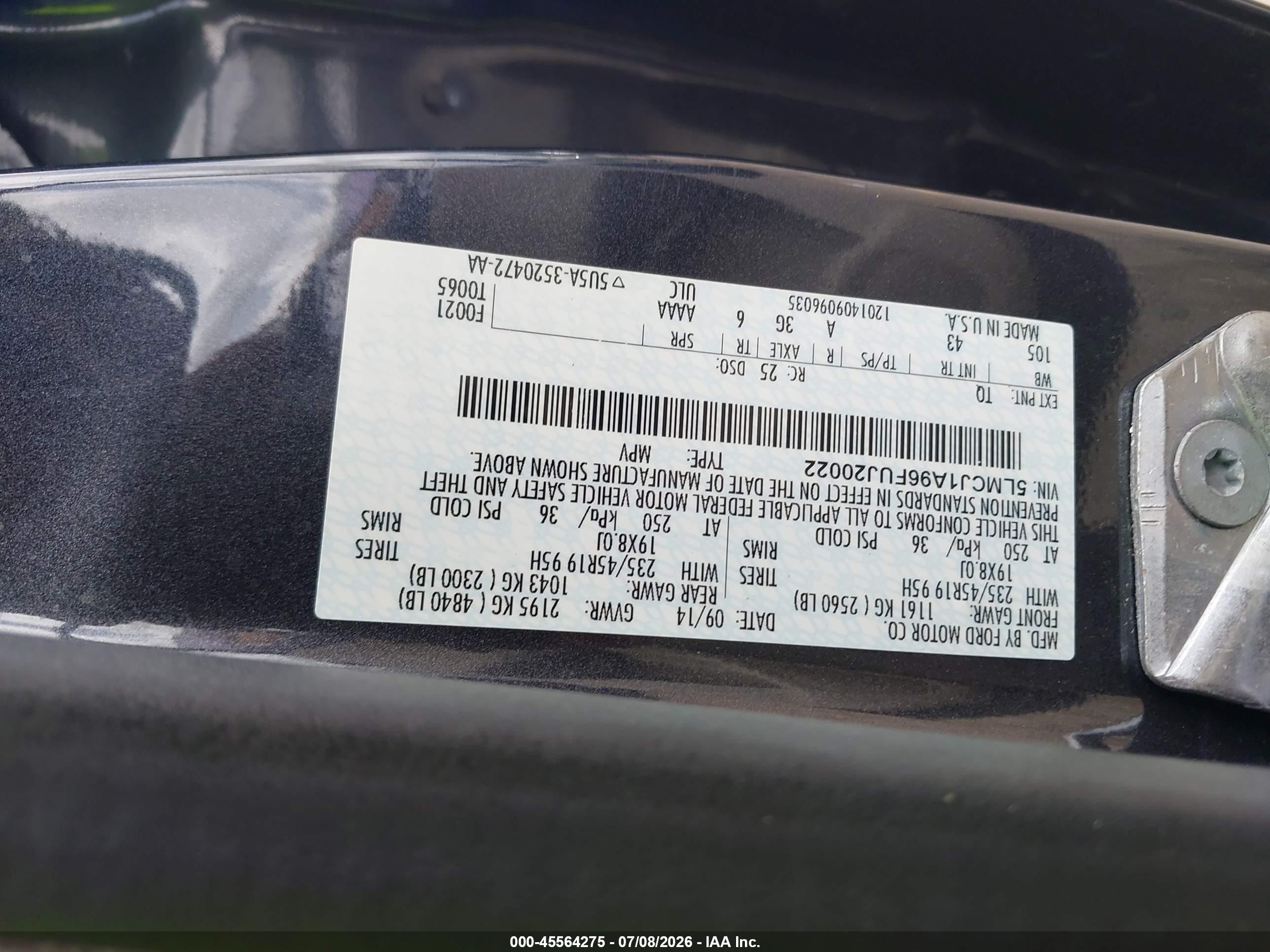 2015 Lincoln Mkc   Черный vin: 5LMCJ1A96FUJ20022