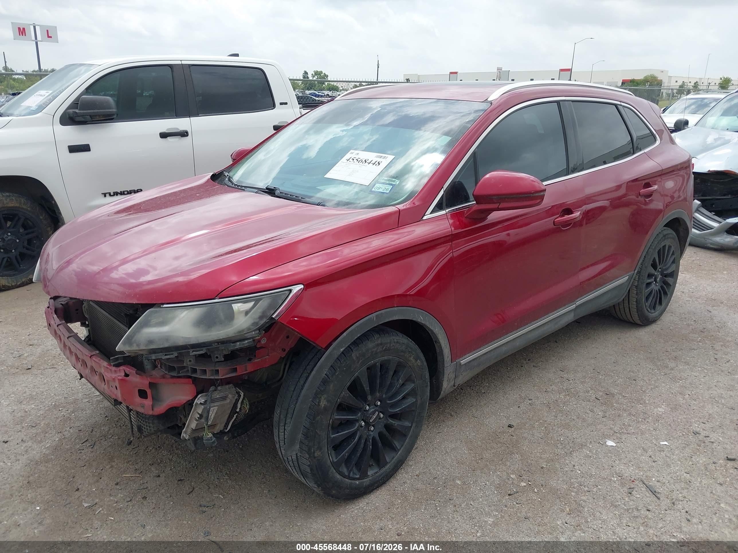 2015 Lincoln Mkc   Красный vin: 5LMCJ1A98FUJ07823