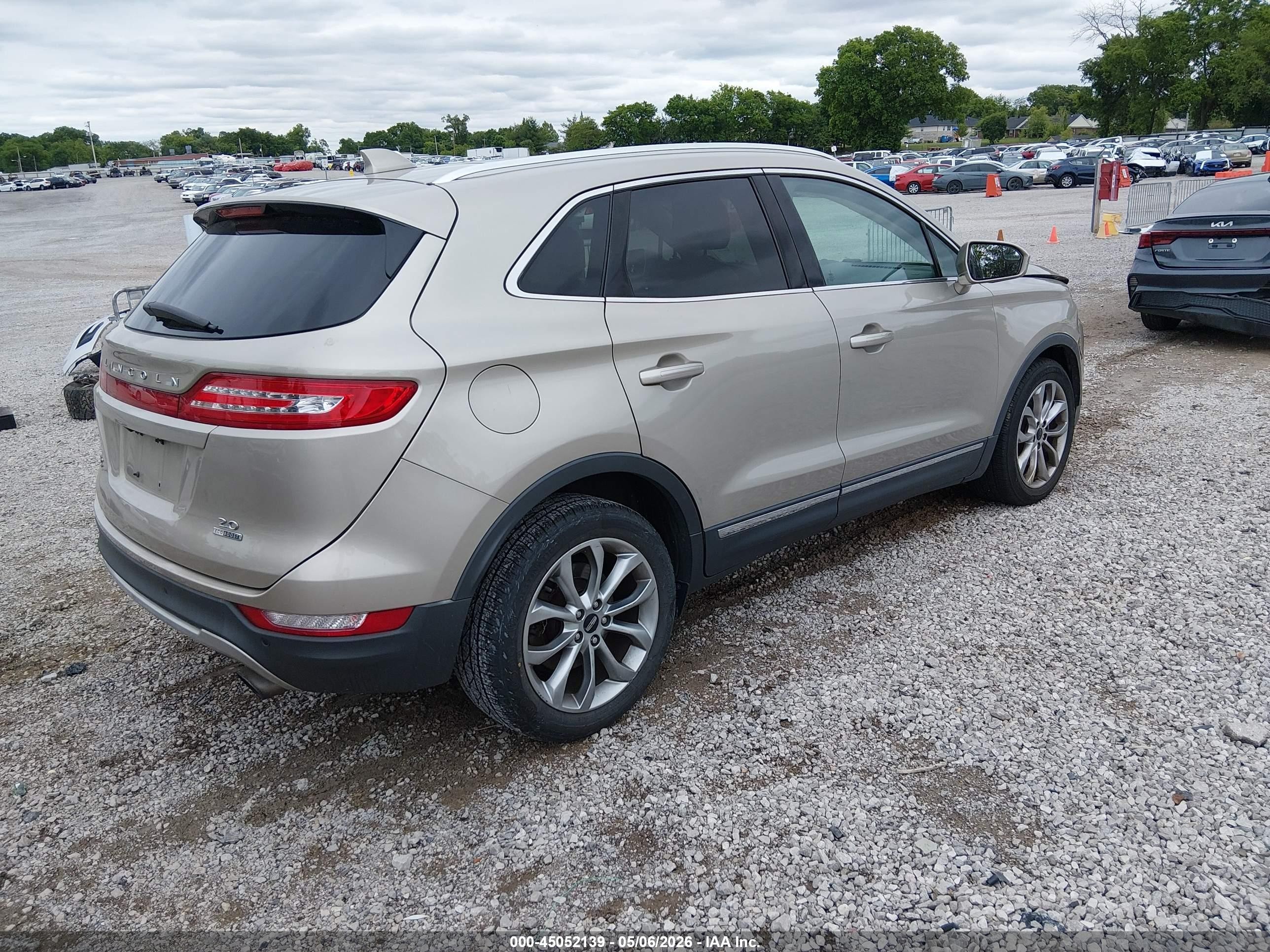 2015 Lincoln Mkc Бежевый vin: 5LMCJ1A9XFUJ05426