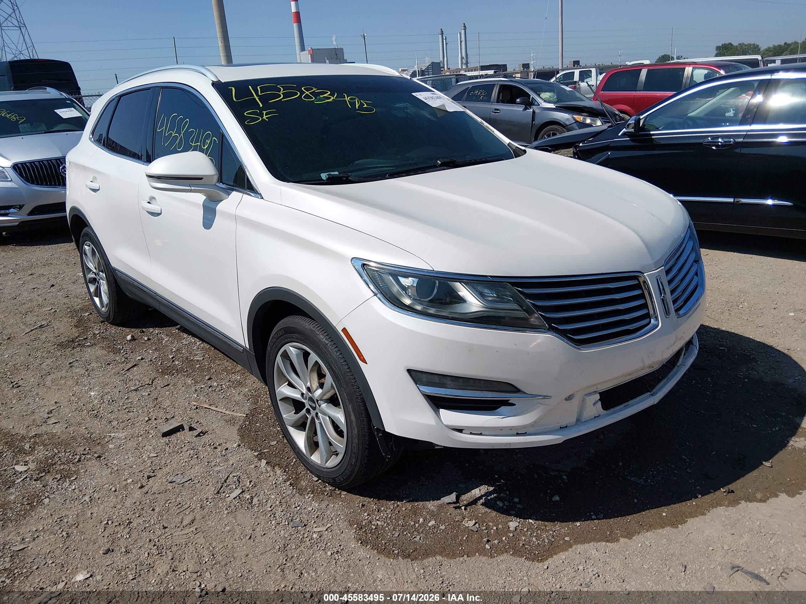 2015 Lincoln Mkc   Белый vin: 5LMCJ2A93FUJ08206