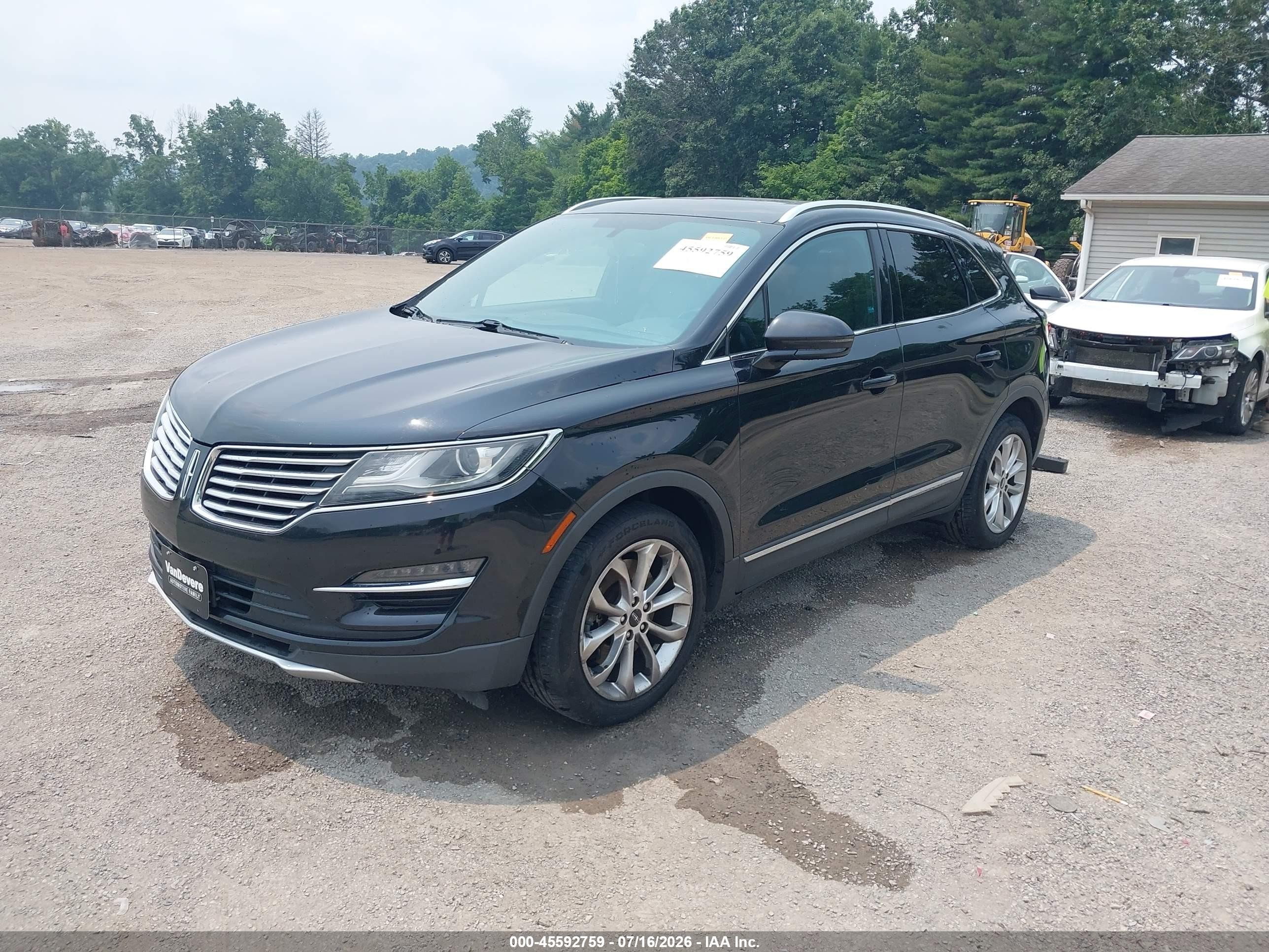 2015 Lincoln Mkc   Black vin: 5LMCJ2A97FUJ02490