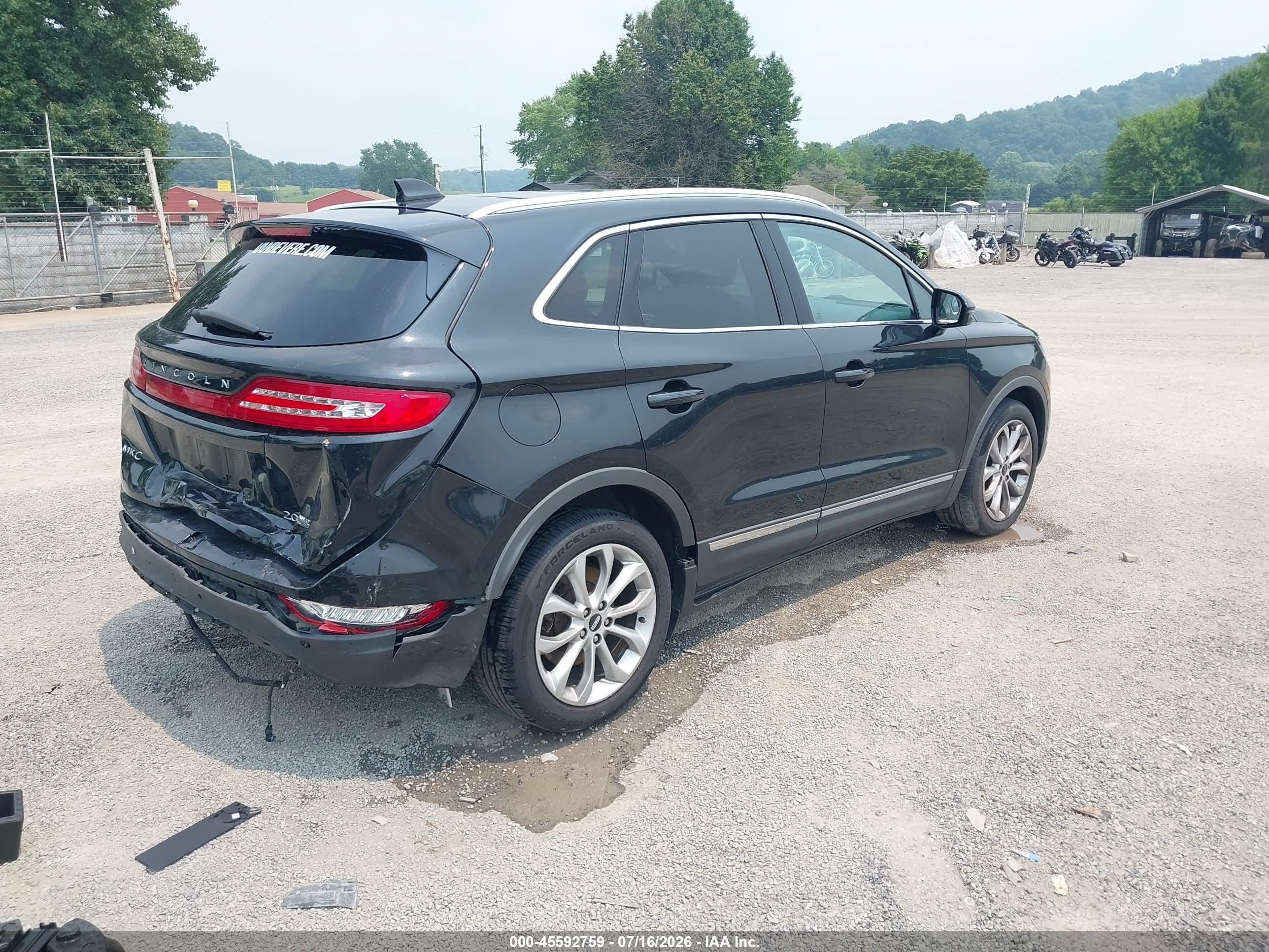 2015 Lincoln Mkc   Black vin: 5LMCJ2A97FUJ02490