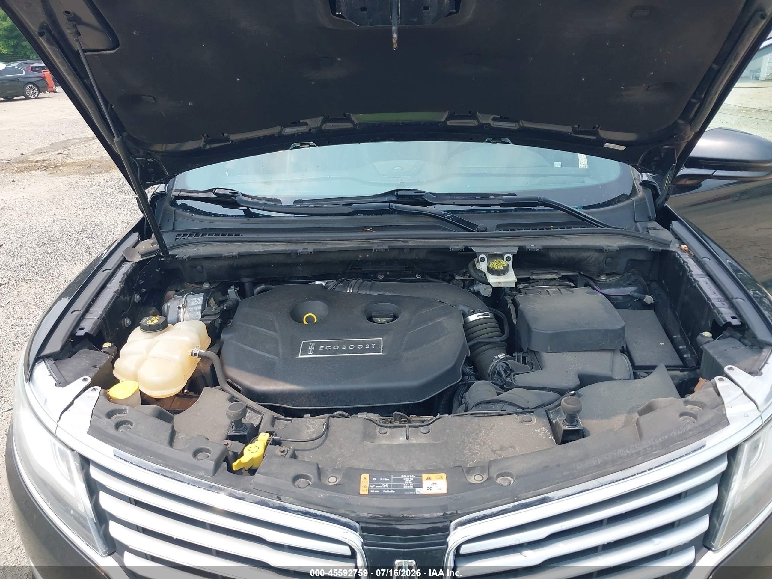 2015 Lincoln Mkc   Black vin: 5LMCJ2A97FUJ02490