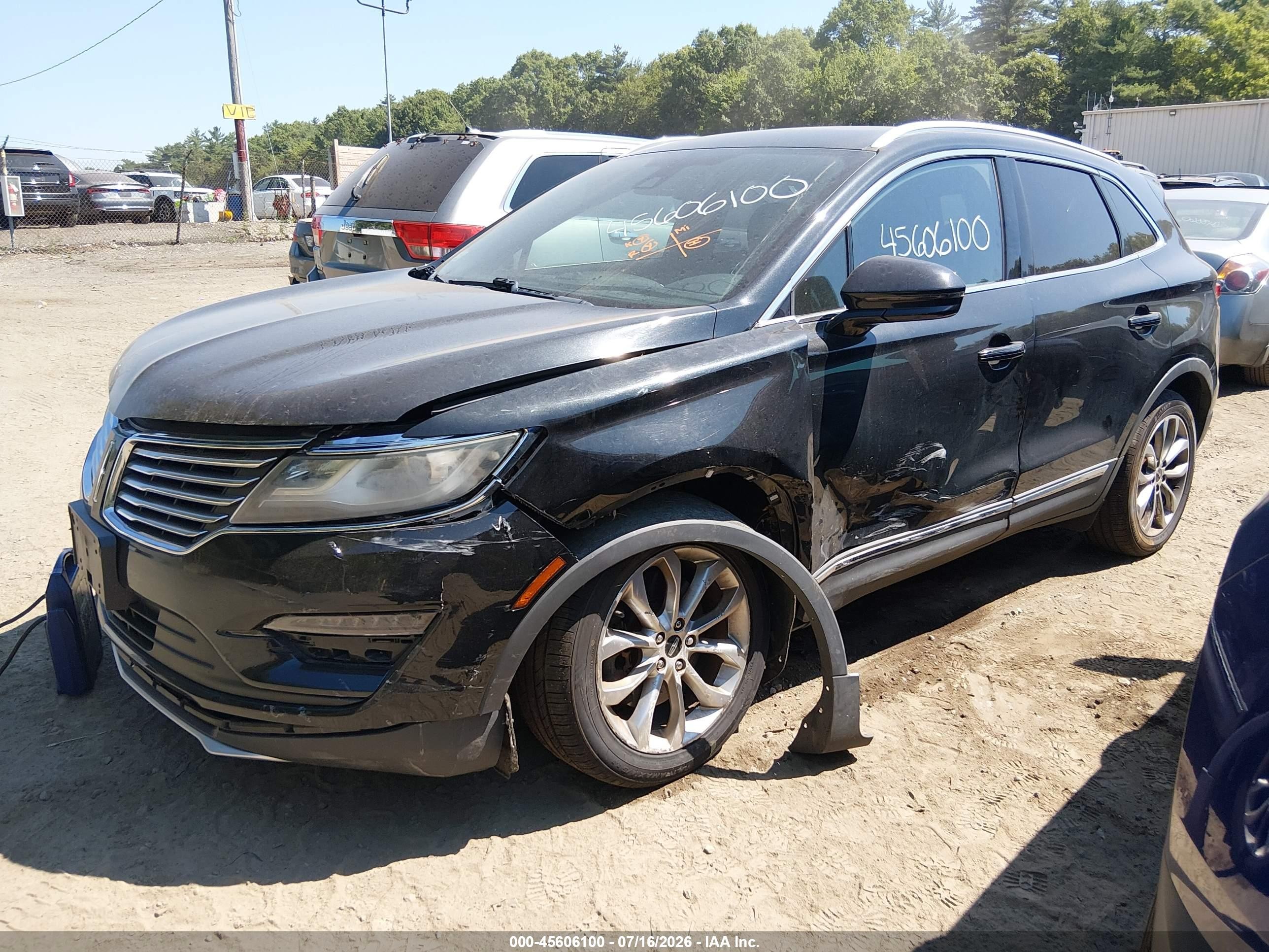 2015 Lincoln Mkc Black vin: 5LMCJ2A99FUJ41114