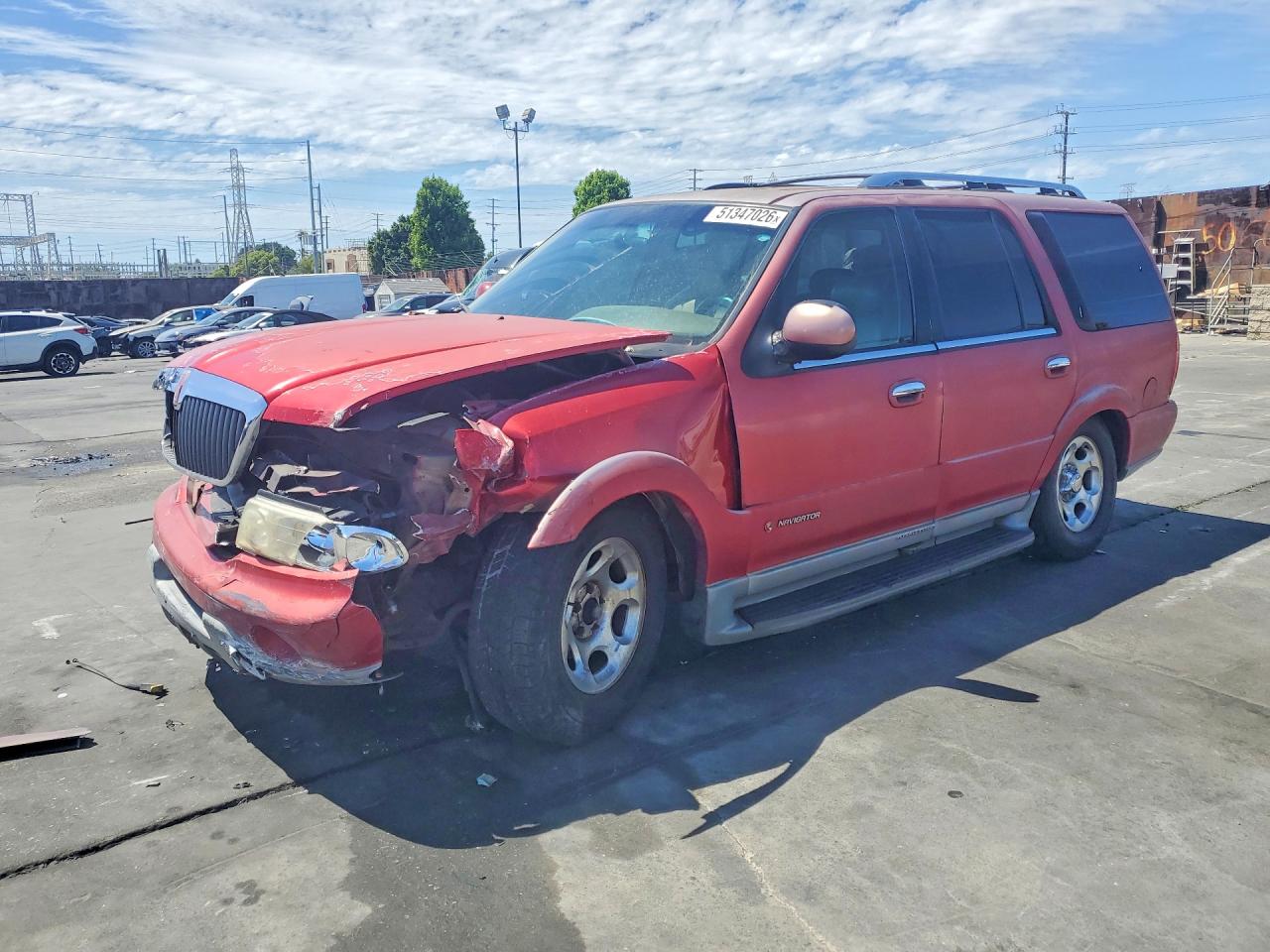 2000 Lincoln Navigator Red vin: 5LMEU27A7YLJ40778