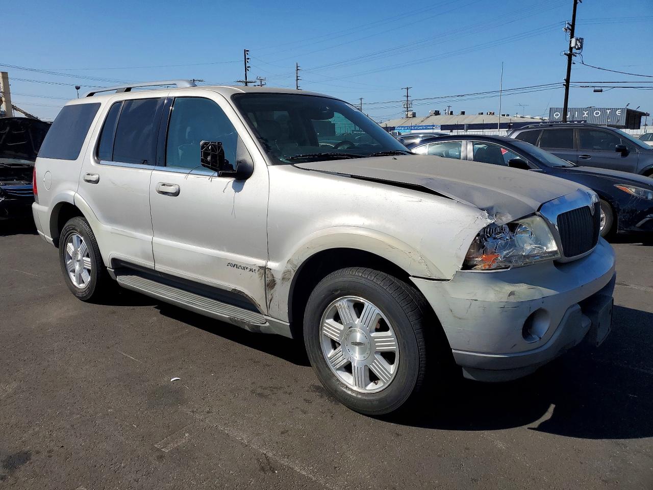 2004 Lincoln Aviator Silver vin: 5LMEU68H14ZJ36008