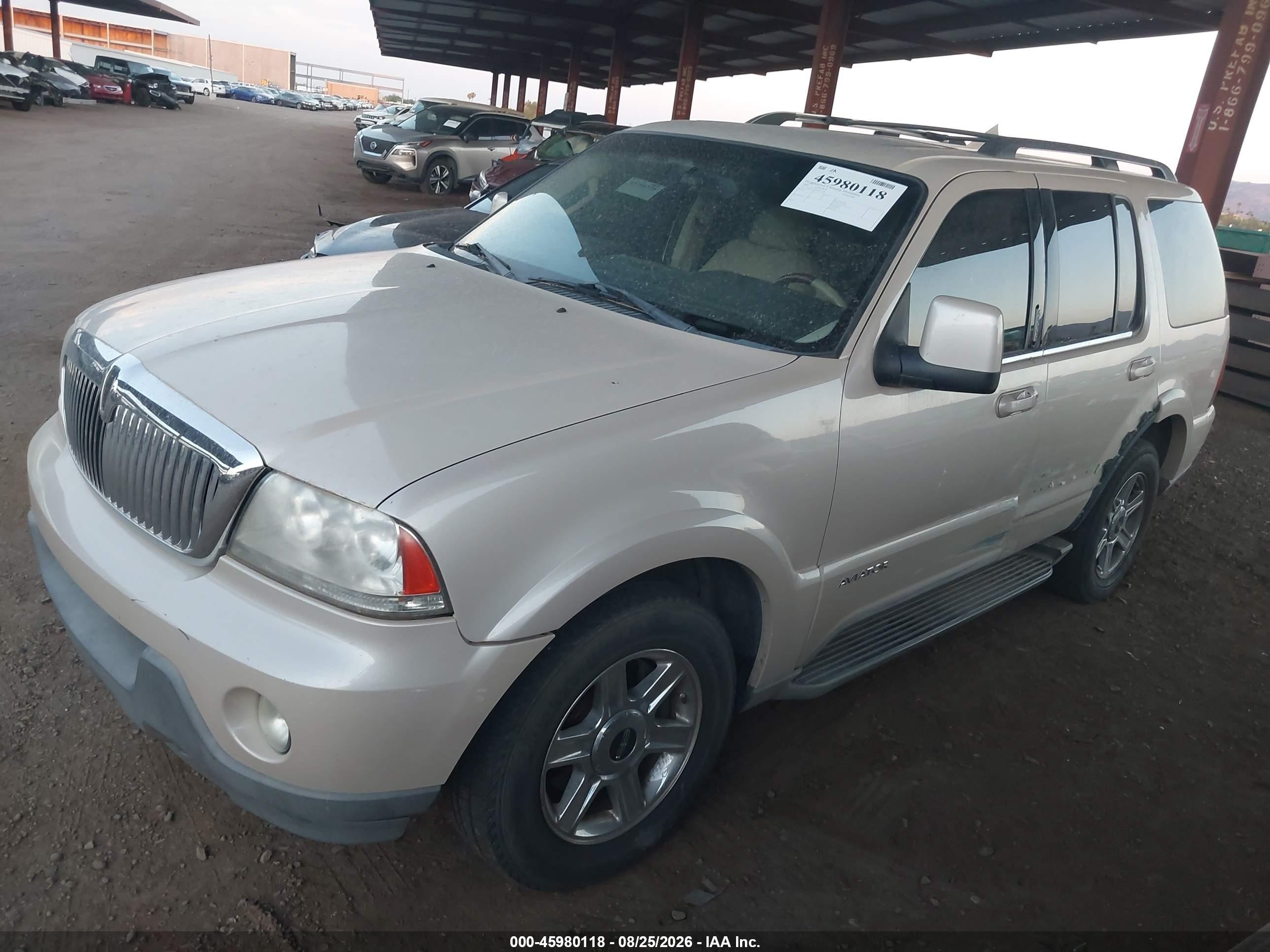 2005 Lincoln Aviator   Tan vin: 5LMEU68H45ZJ13548