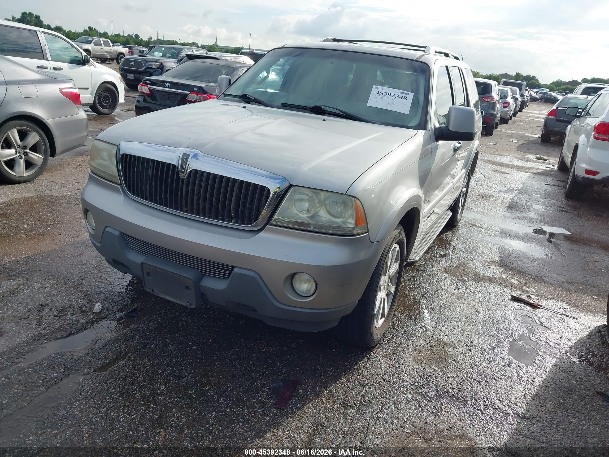 2003 Lincoln Aviator   Silver vin: 5LMEU68H93ZJ45988