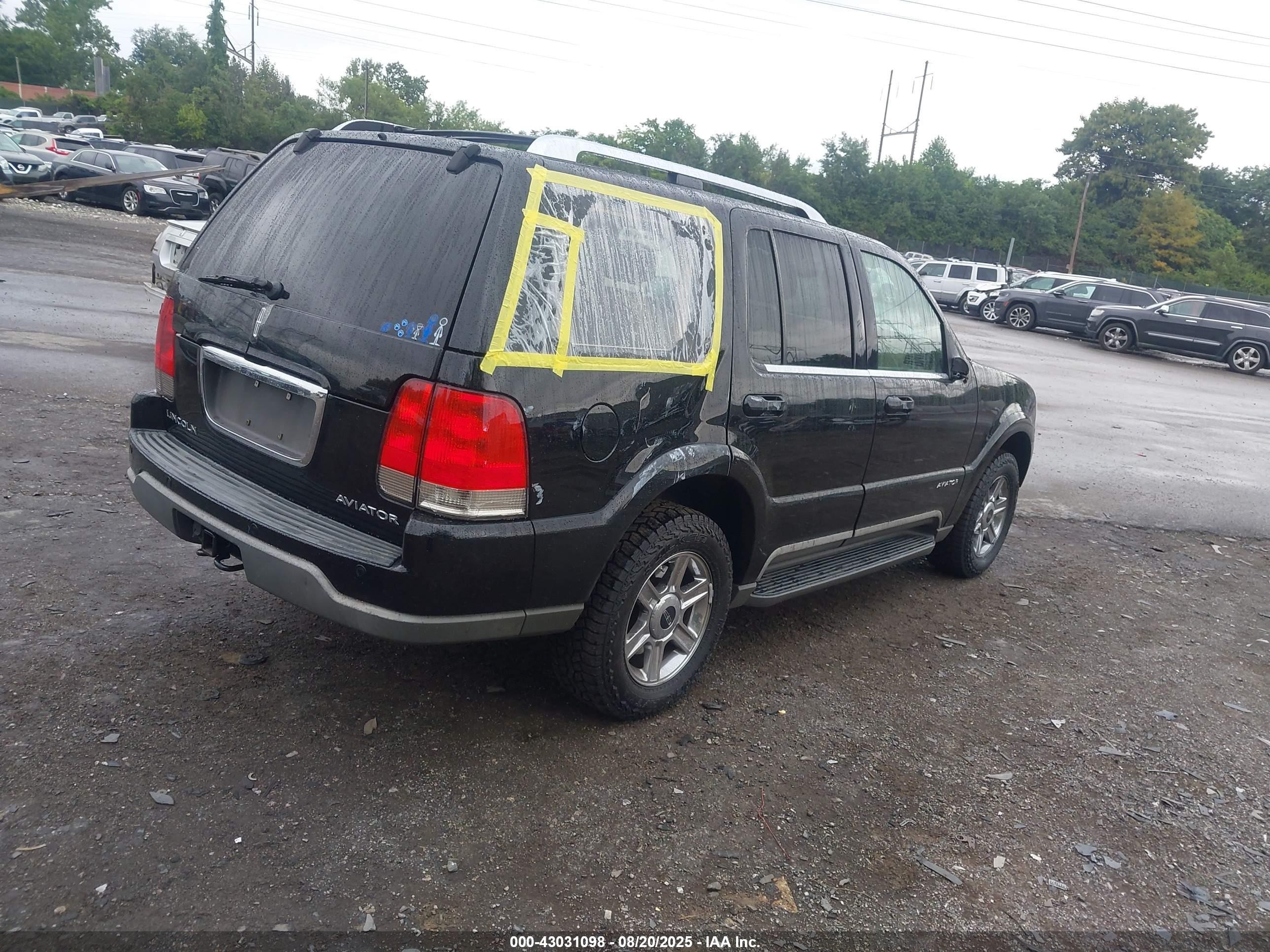 2004 Lincoln Aviator   Black vin: 5LMEU88HX4ZJ40120