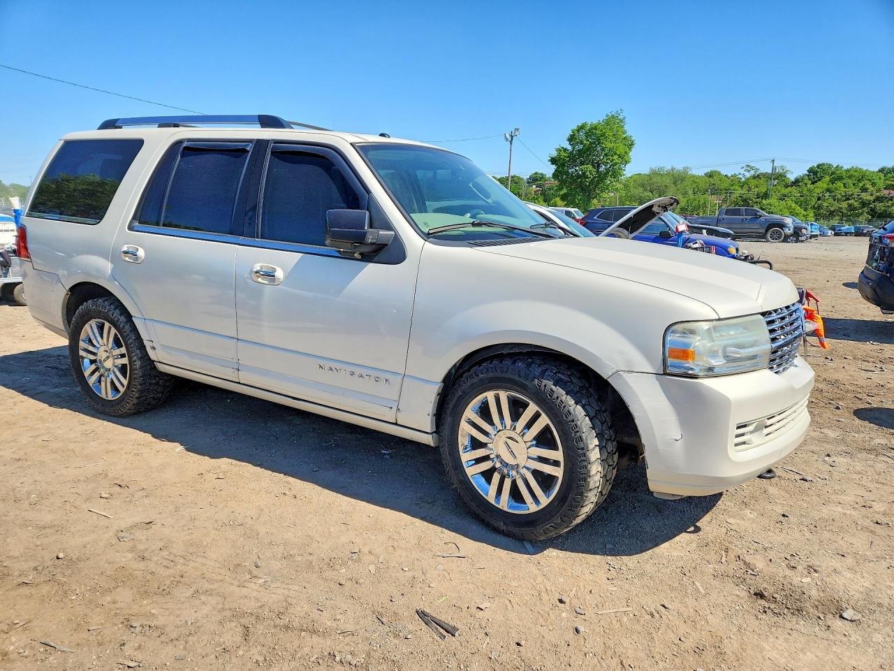2008 Lincoln Navigator White vin: 5LMFU28548LJ07338