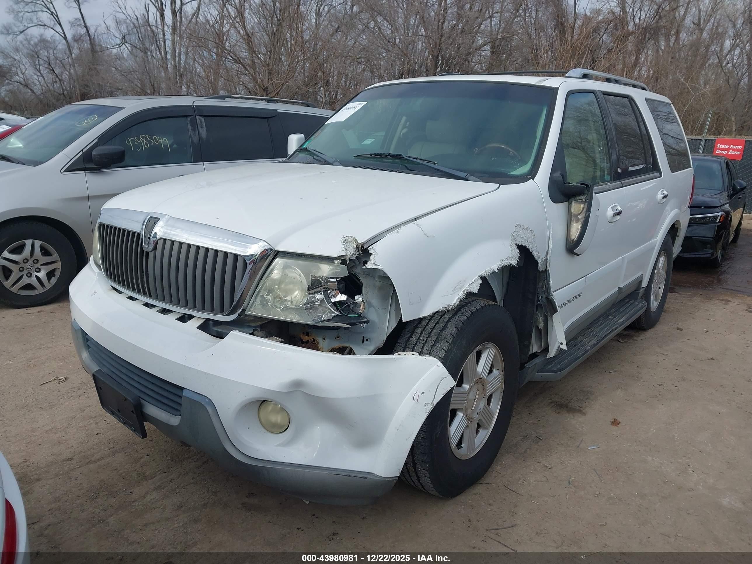 2003 Lincoln Navigator   Белый vin: 5LMFU28R23LJ10296