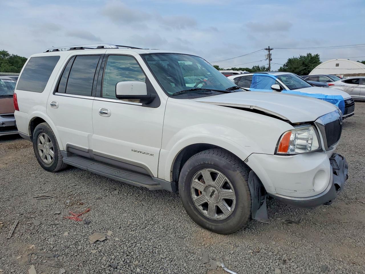 2003 Lincoln Navigator White vin: 5LMFU28R63LJ46458