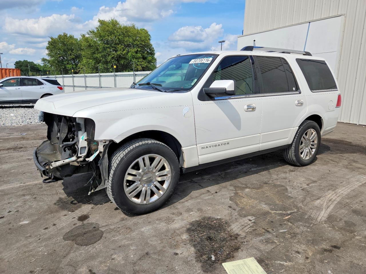 2012 Lincoln Navigator White vin: 5LMJJ2H53CEL00208